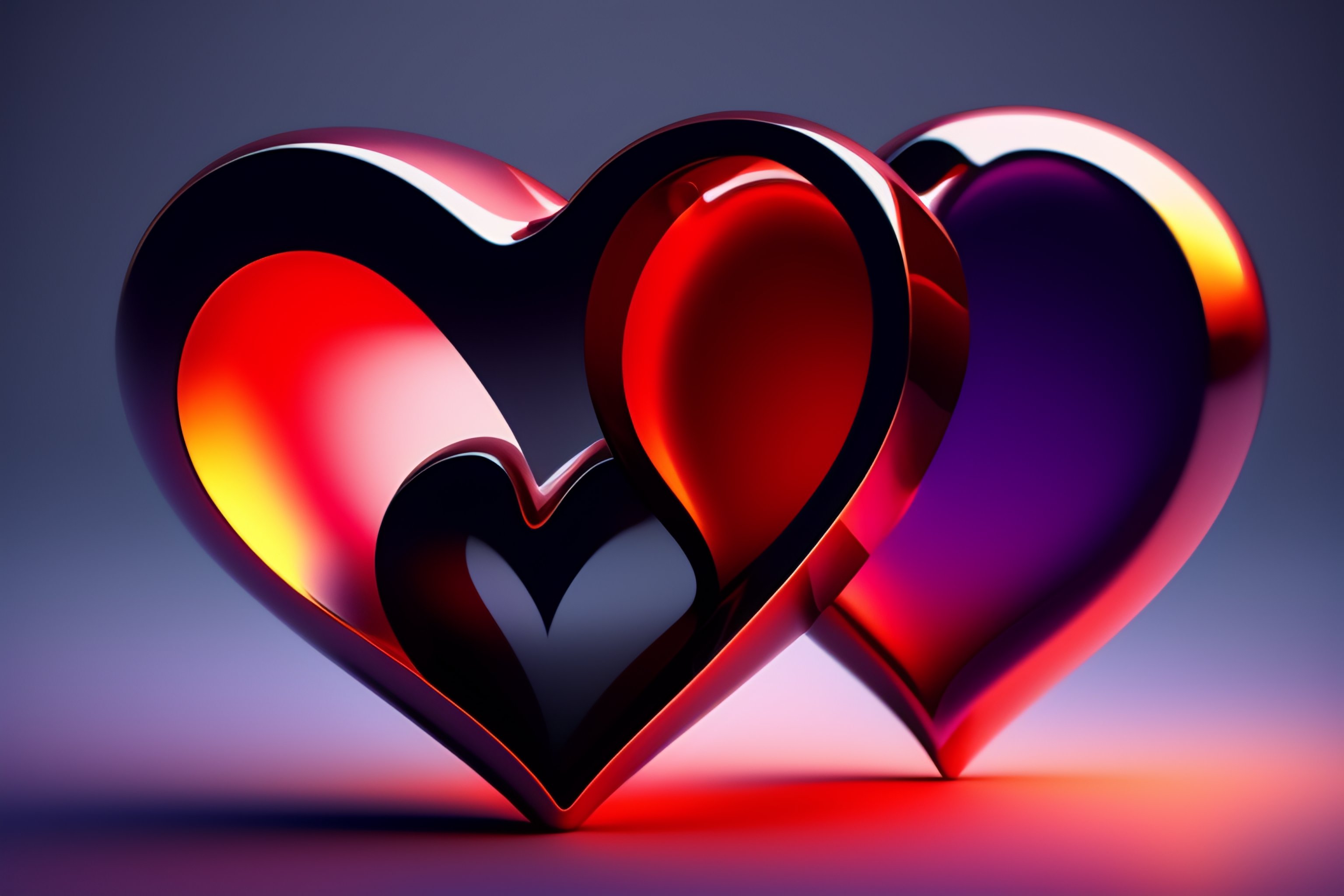 wallpaper 3d love hearts