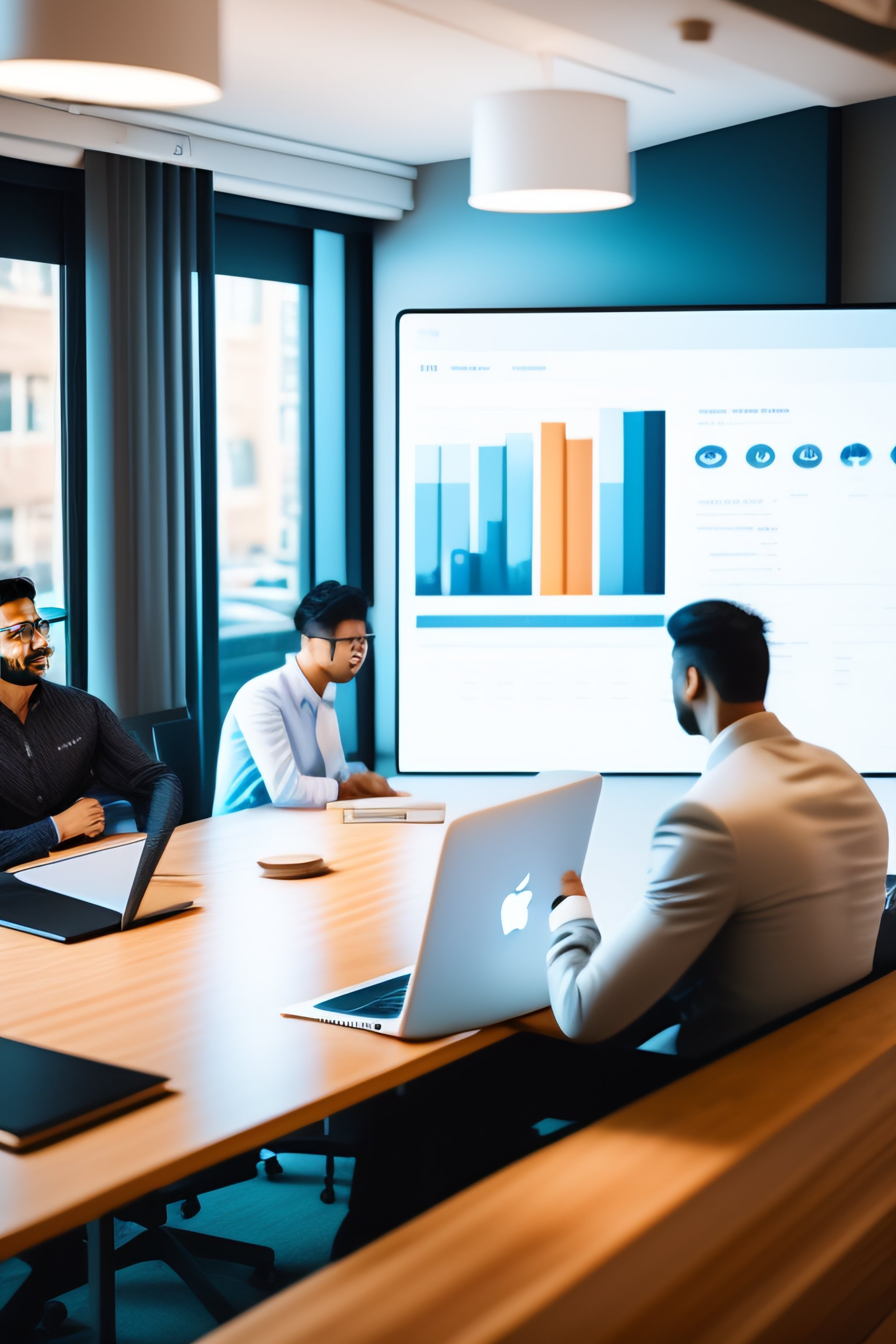 Lexica Team working togeather, office macbook, whiteboard