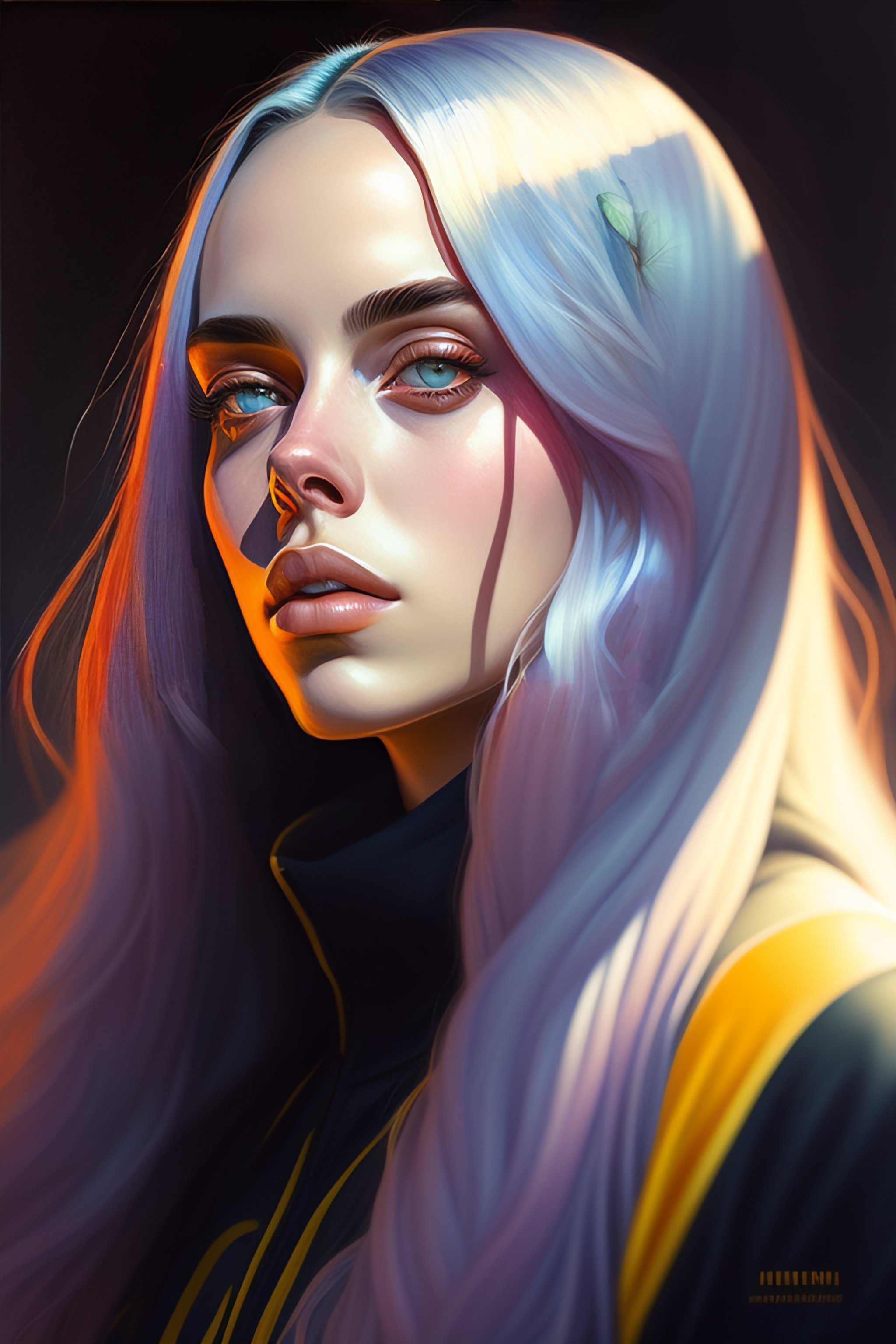 Lexica Billie Eilish, highly detailed, digital painting, artstation