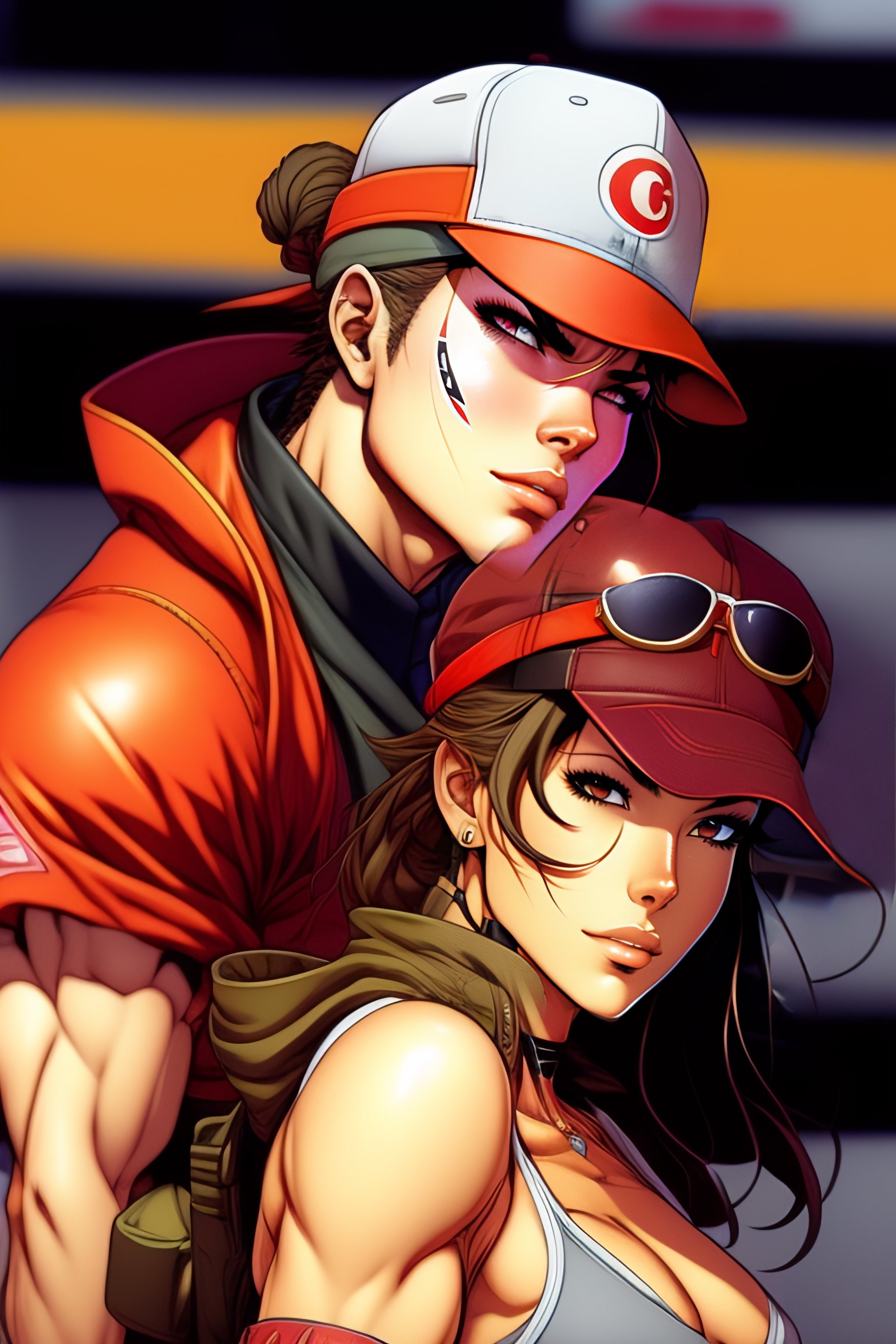 Lexica - Oblique-angle full-body candid-shot of female-Terry Bogard by ...