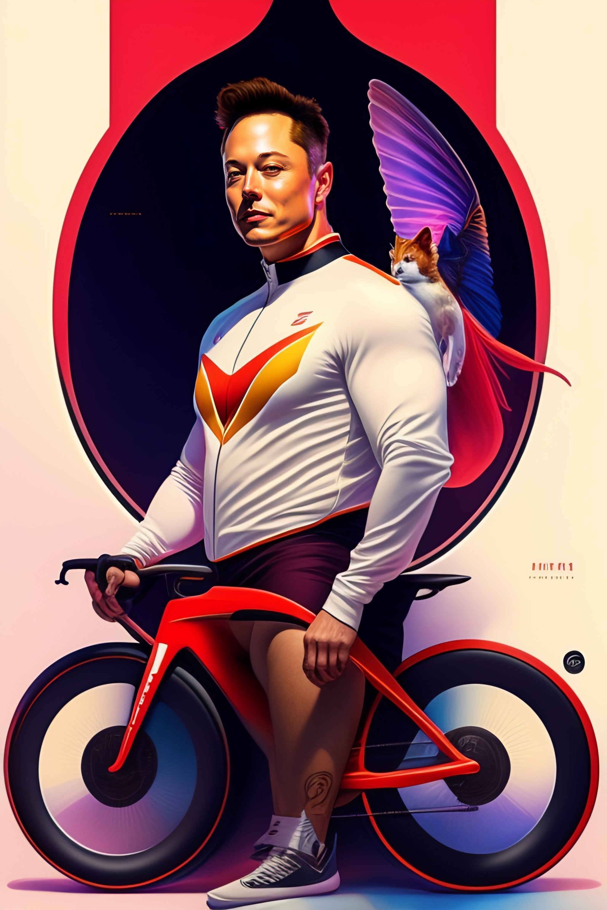 Lexica Elon Musk On A Bycicle Art By Artgerm And Greg Rutkowski And