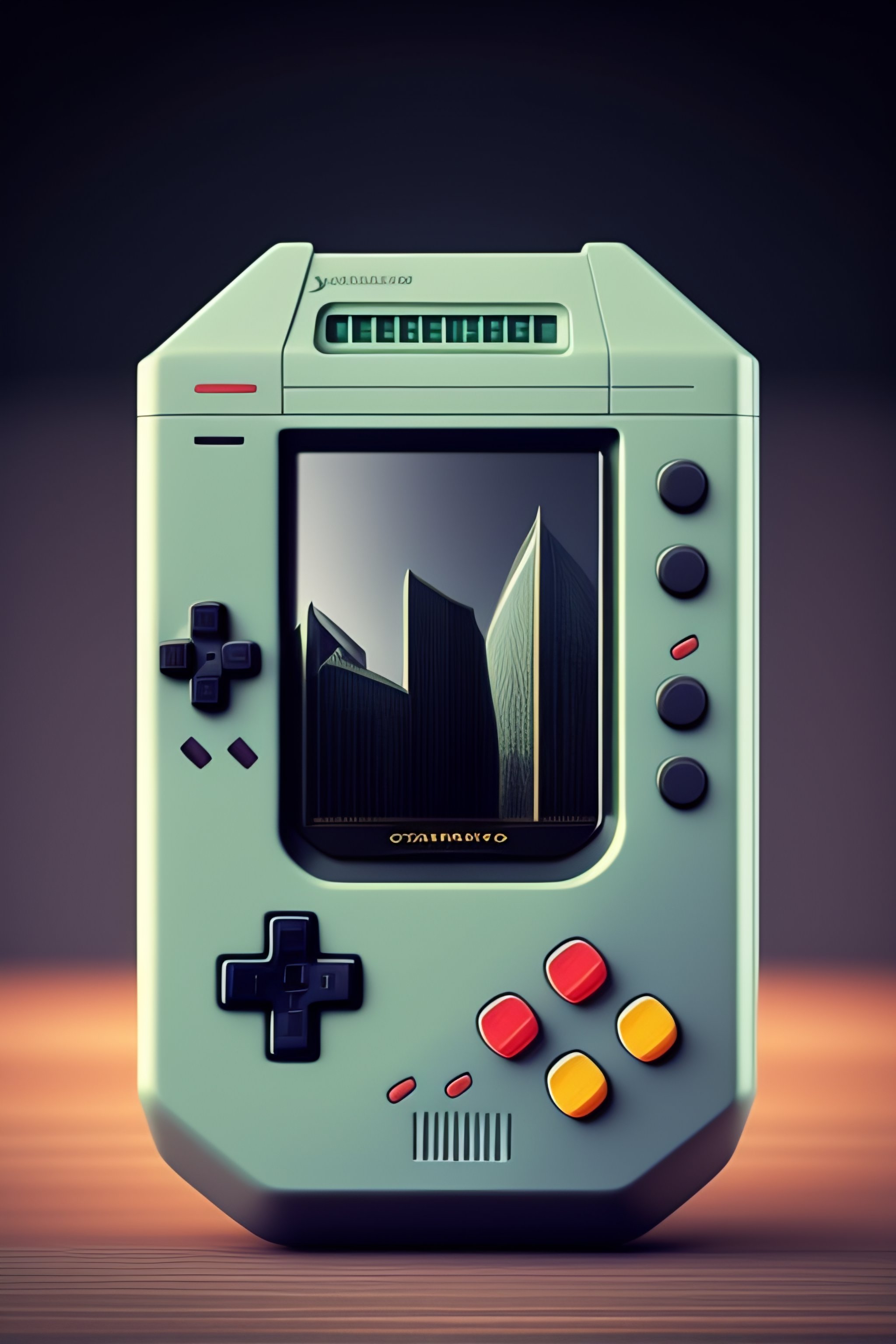 Lexica - Corporate building in shape of retro gameboy console