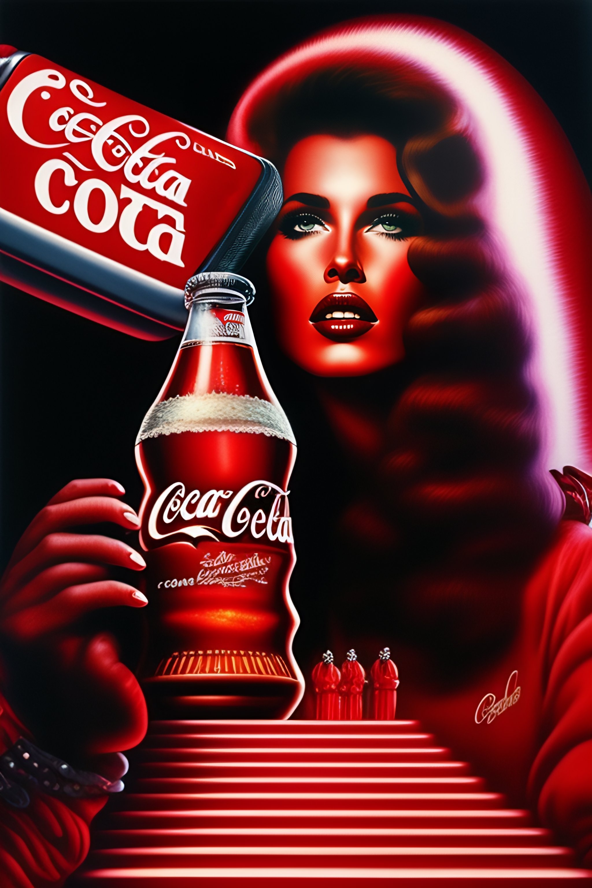 Lexica - Old Coca-Cola advertisement, 1987 scary heavy metal art, 80s ...