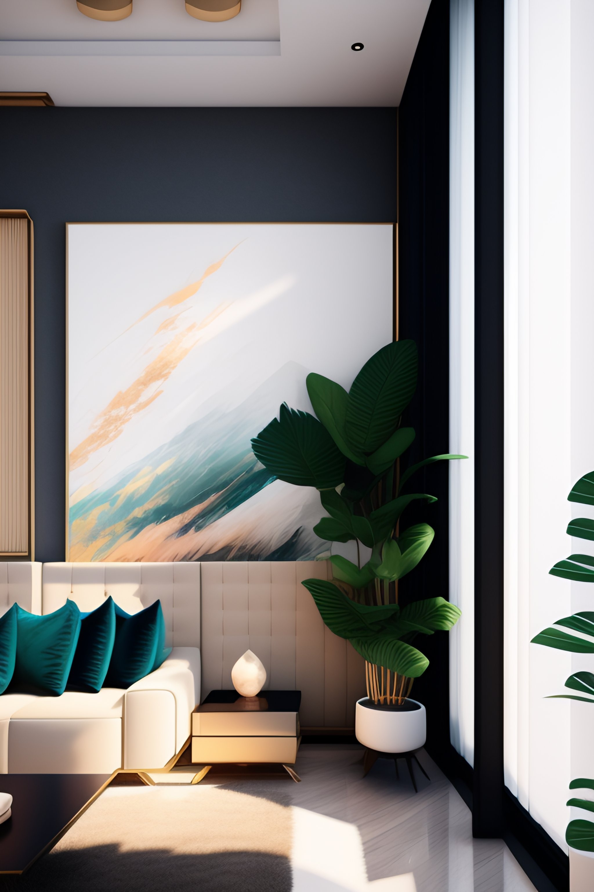 Lexica - Interior of luxury condominium with minimalist furniture and ...