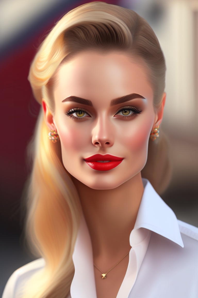 Lexica Pretty women from Russia, wearing white shirt, red shoes