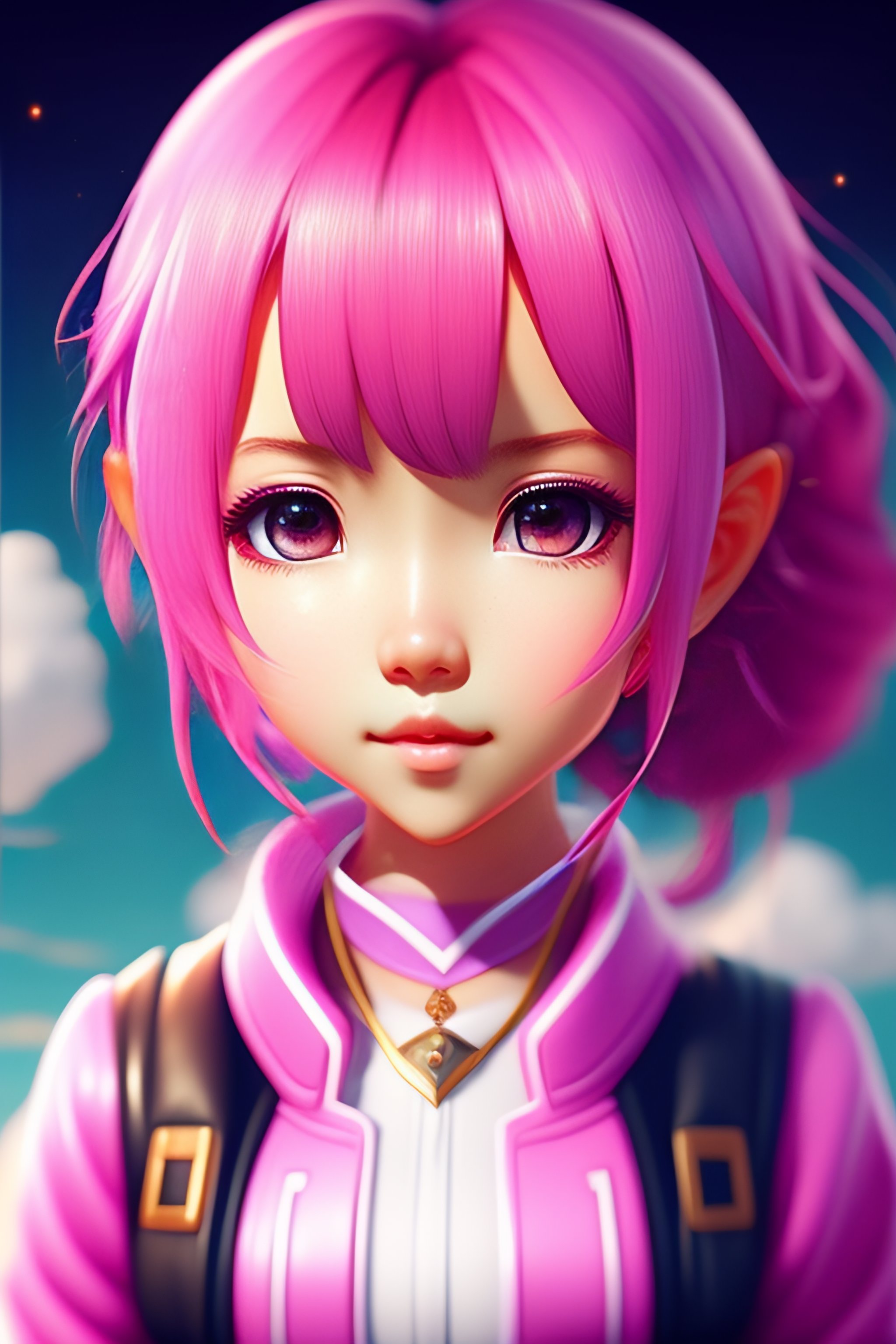 Lexica Little student cute pink anime