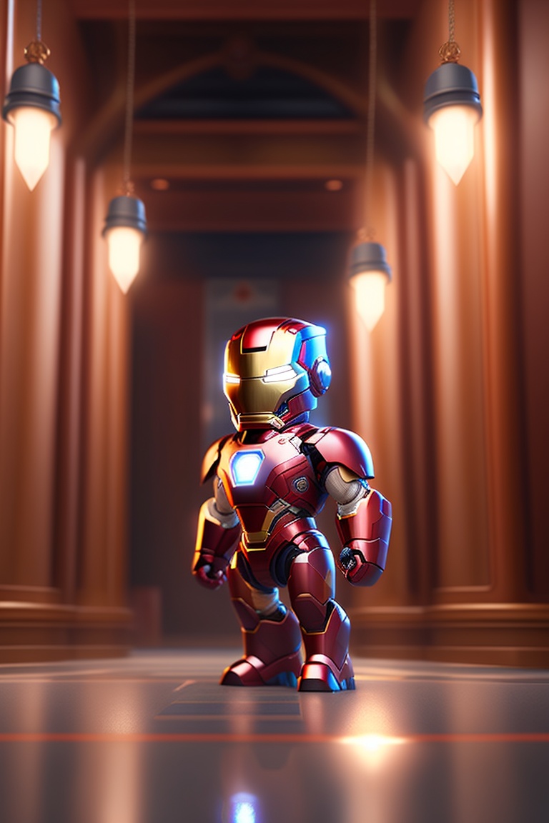 Lexica - Hanging cute little humanoid Iron Man, Unreal Engine ...