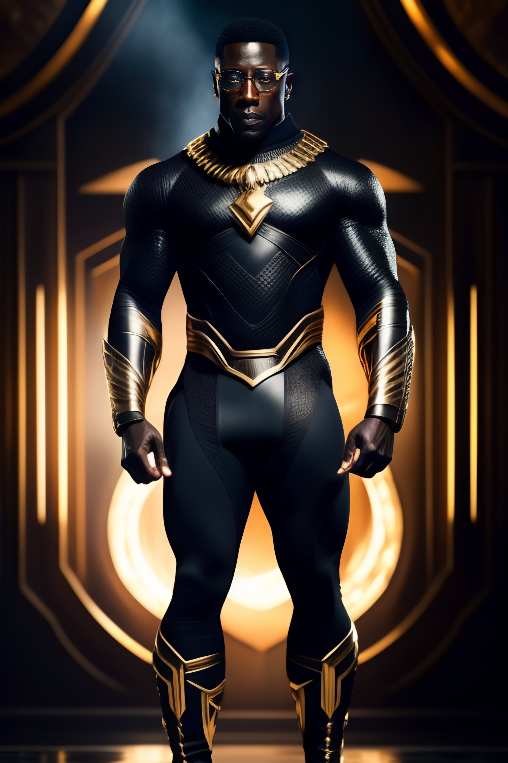 Lexica Wesley Snipes as t'challa in black panther movie, full body