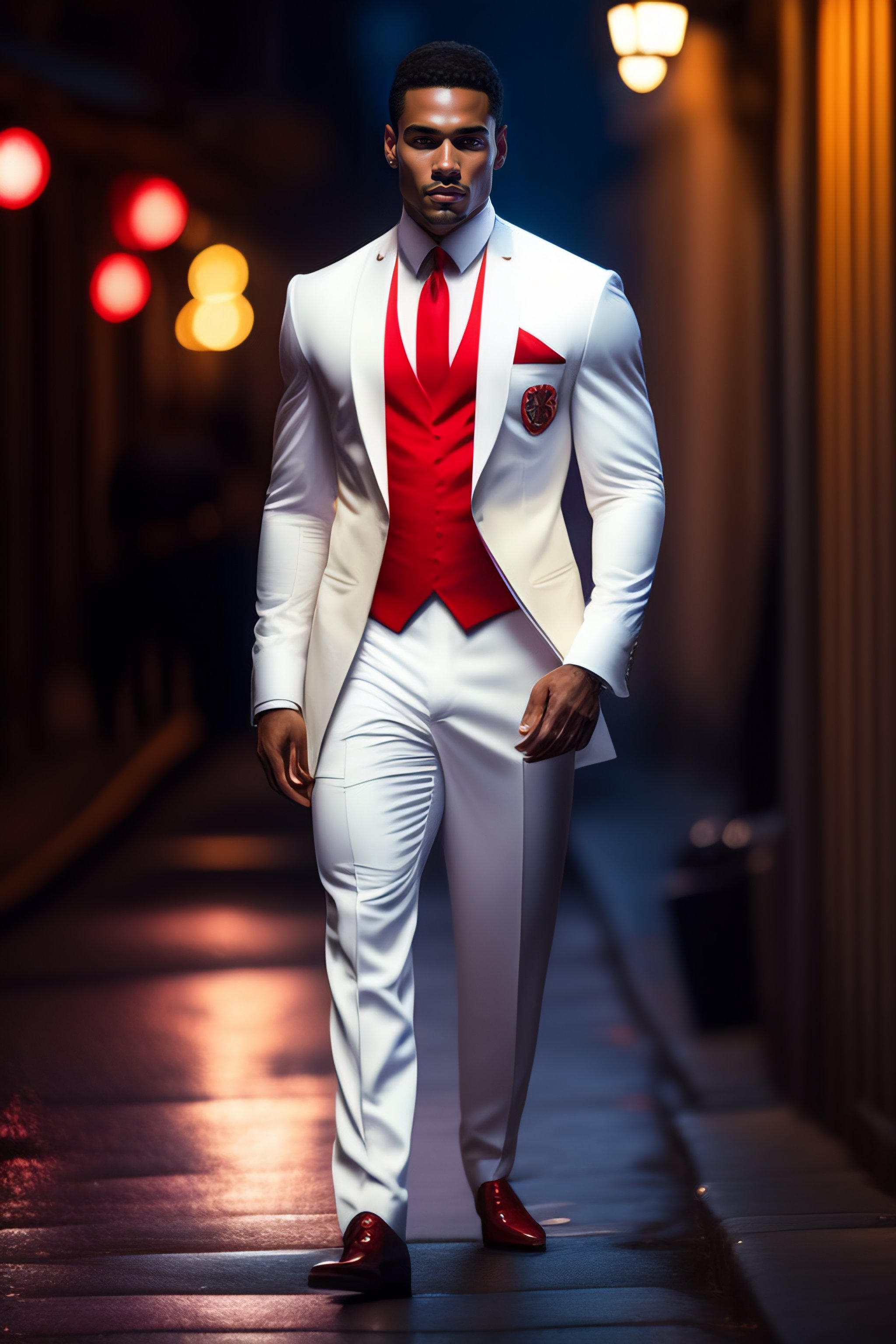 Tuxedo red and on sale white