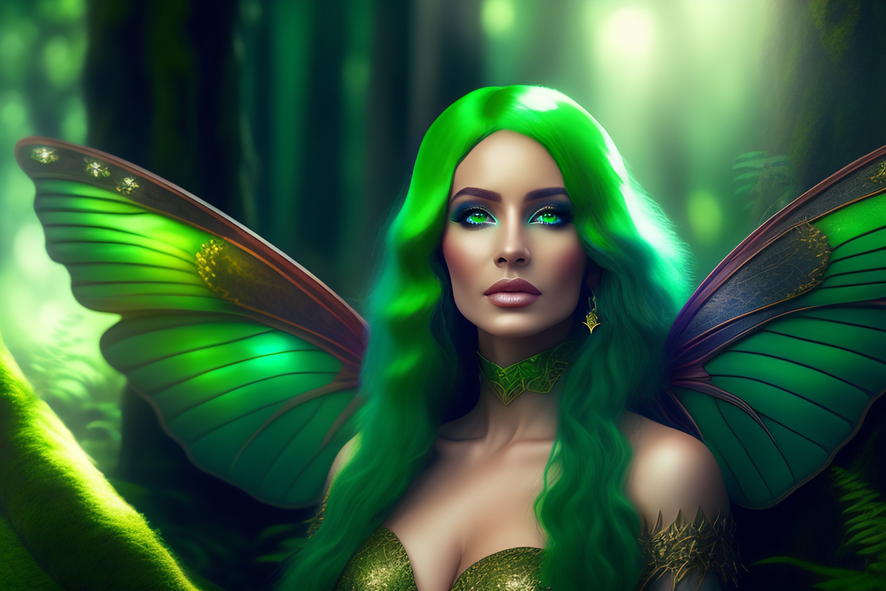 Green Fairy Wallpaper