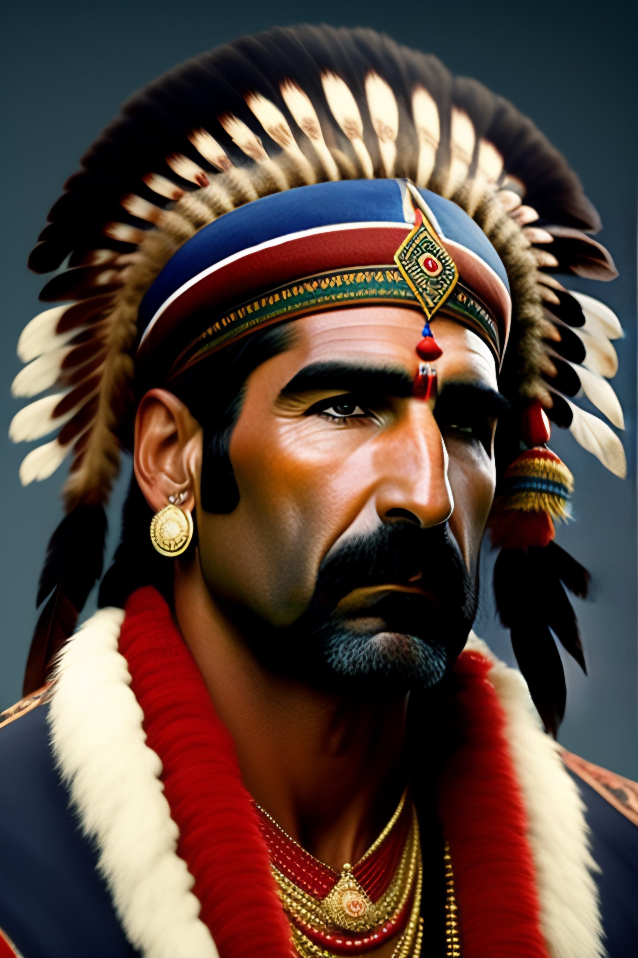 Lexica - Eric cantona as an indian chief