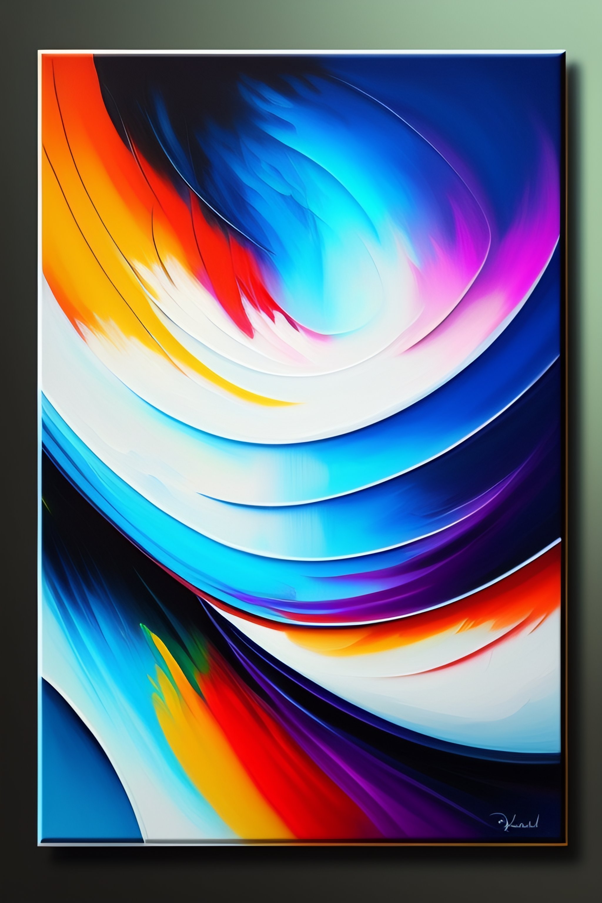 Lexica - Draw an Abstract painting, Blending in Acrylics, Palette knife ...