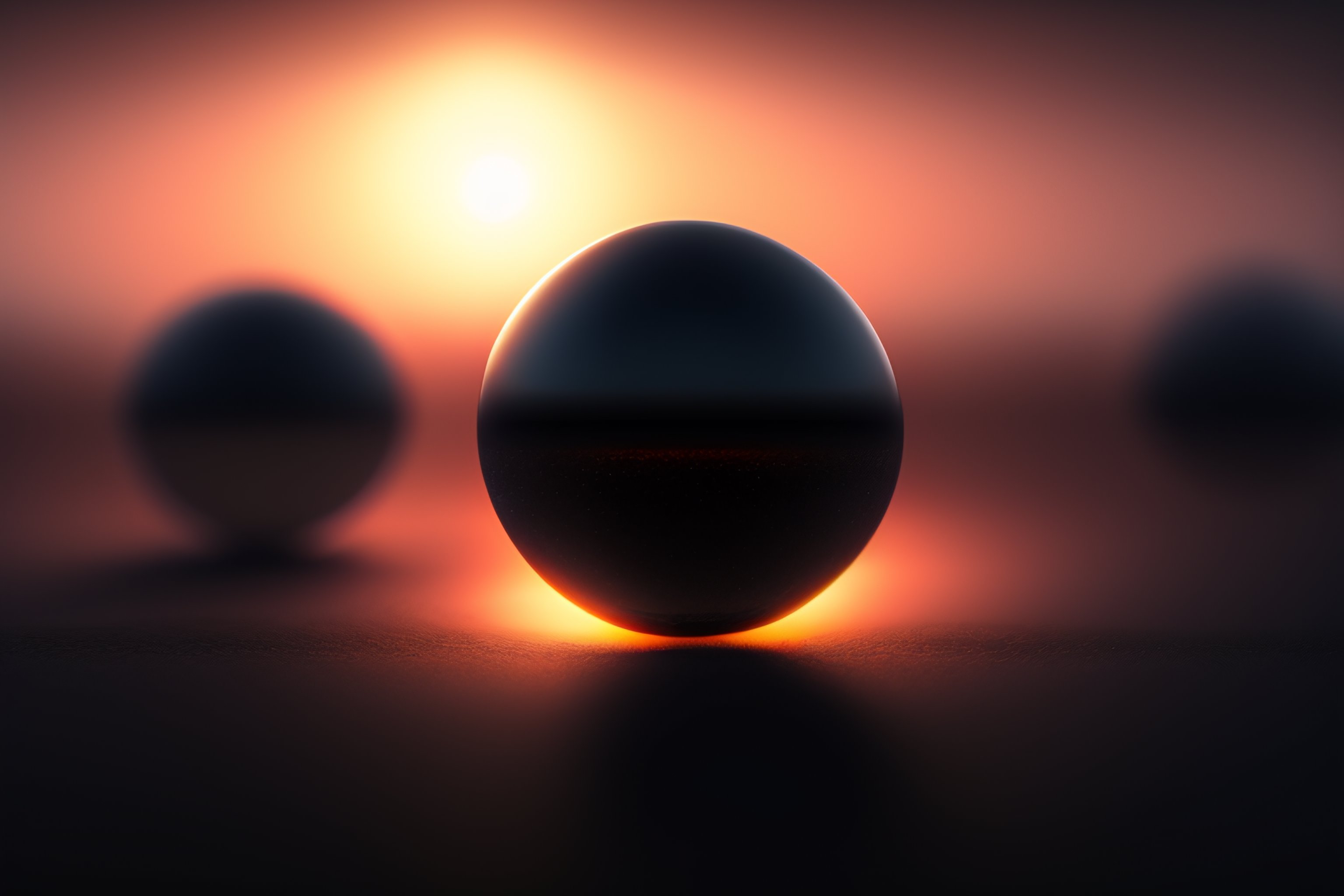 Lexica - Dark minimalist background with sunrise foggy ambient ...