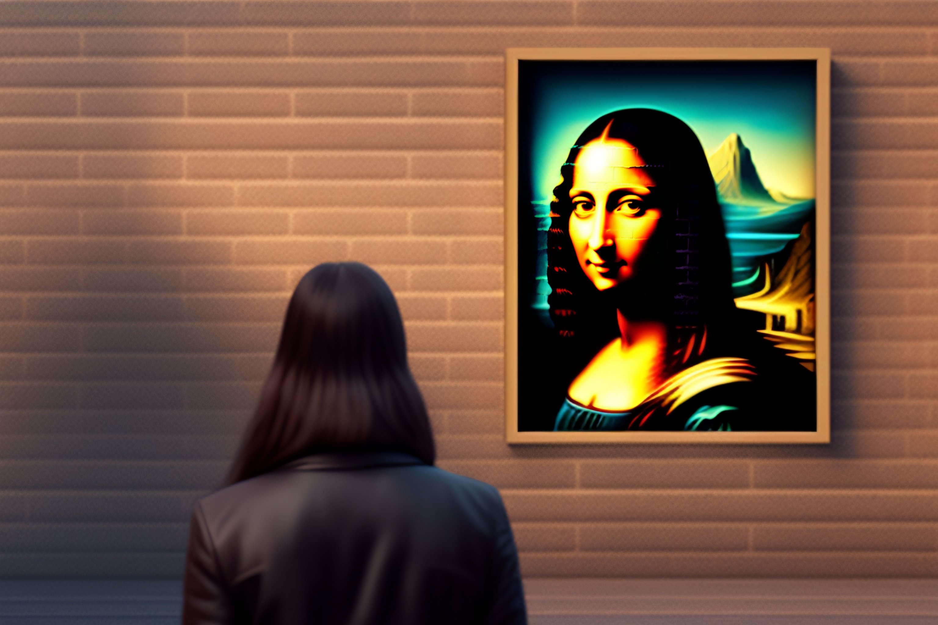 Lexica - A realistic image of man with spraycan making art of mona lisa ...