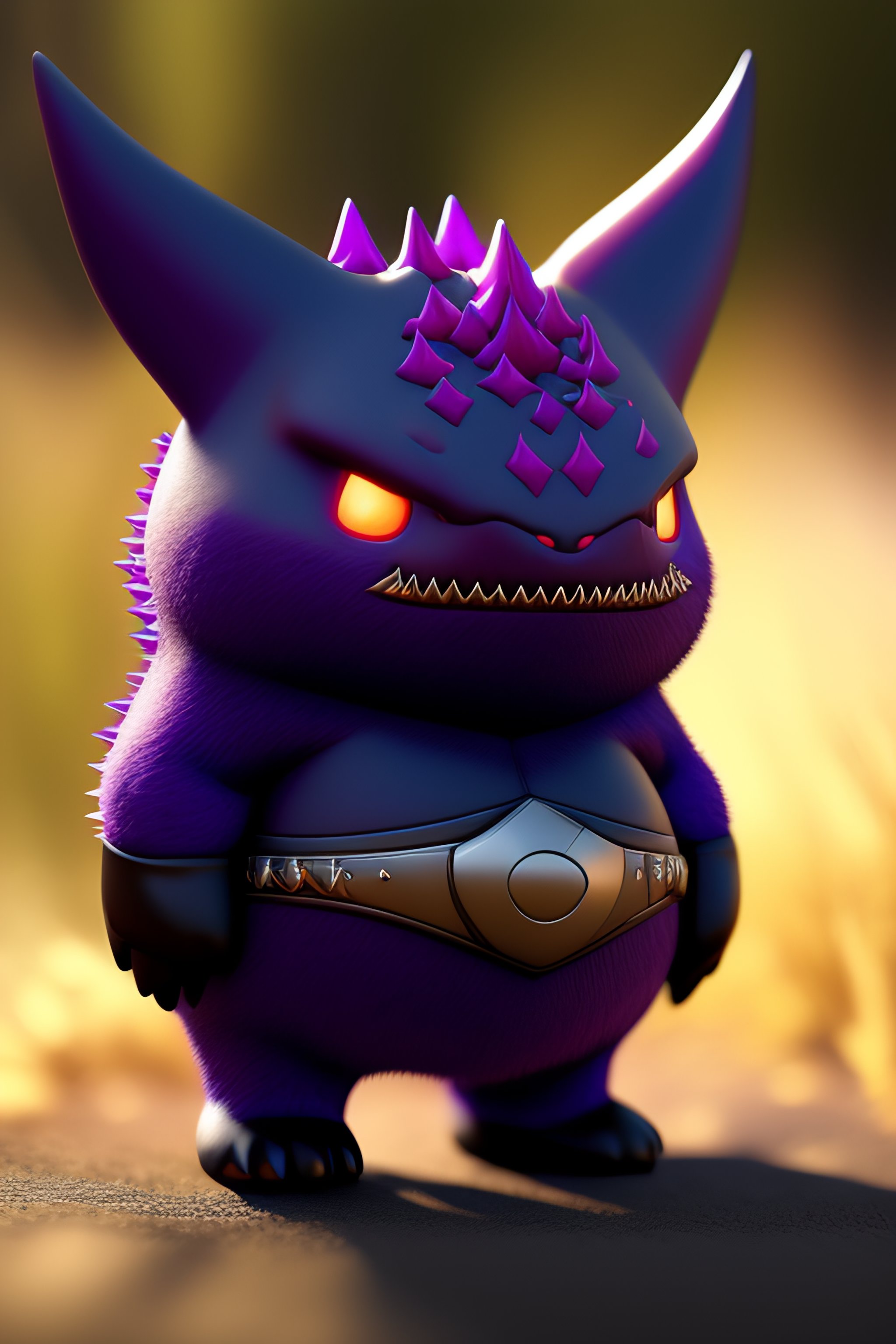 Gengar, red eyes, Pokémon, purple background, black background