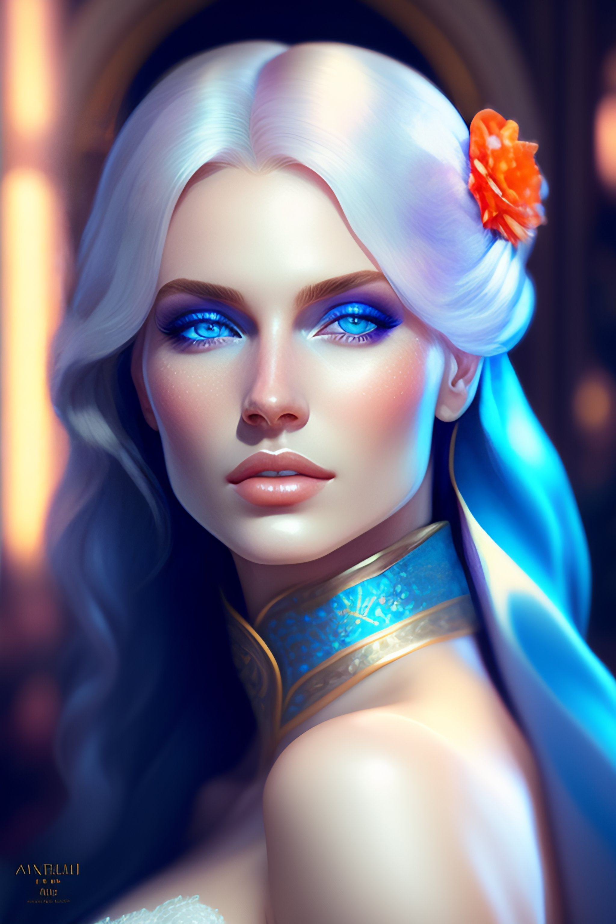 Lexica - A Photorealistic dramatic hyperrealistic, Crystal blue eyes ...