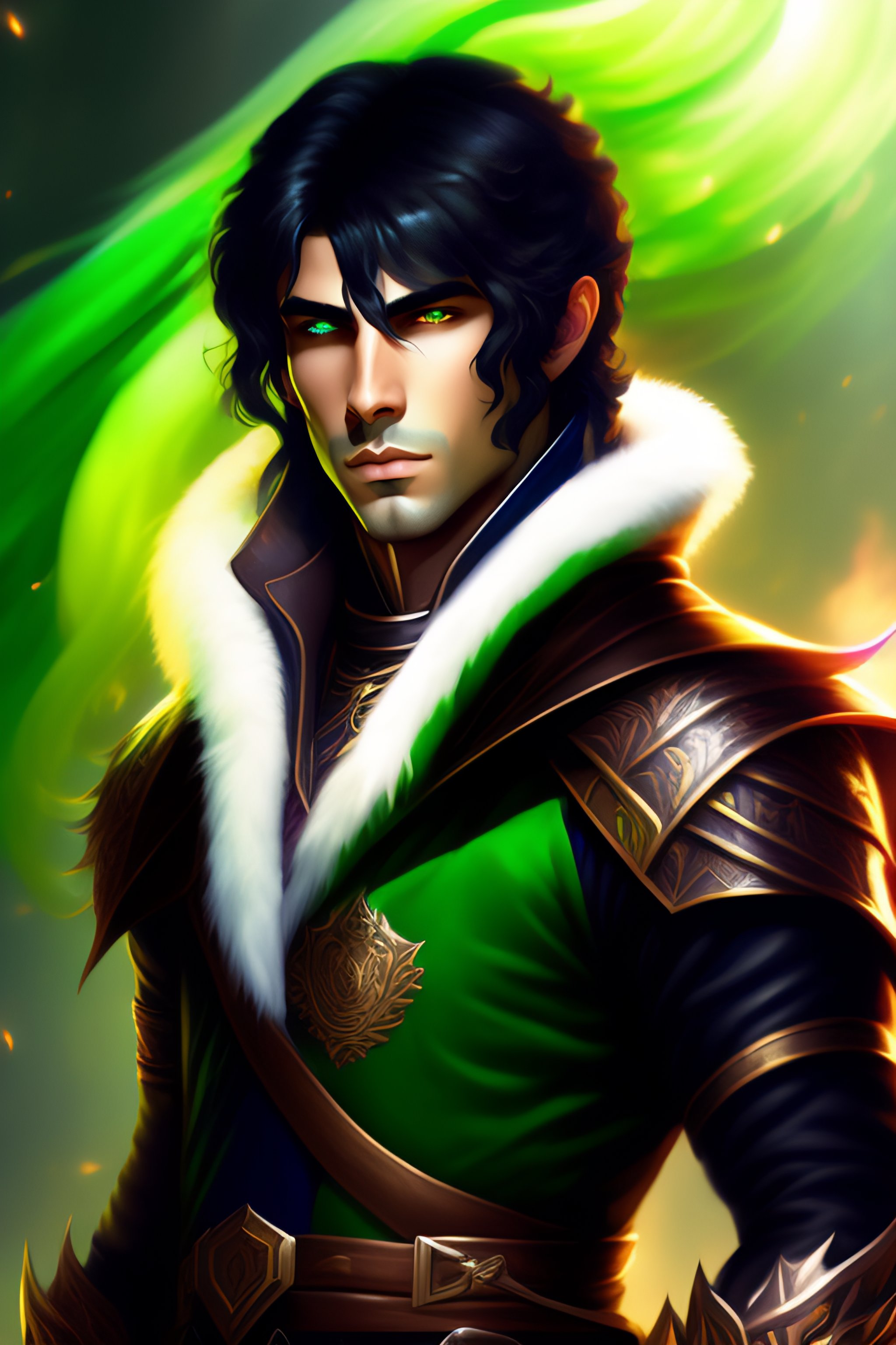 Lexica - Magic the gathering, Planeswalker, Black hair, Black and green ...