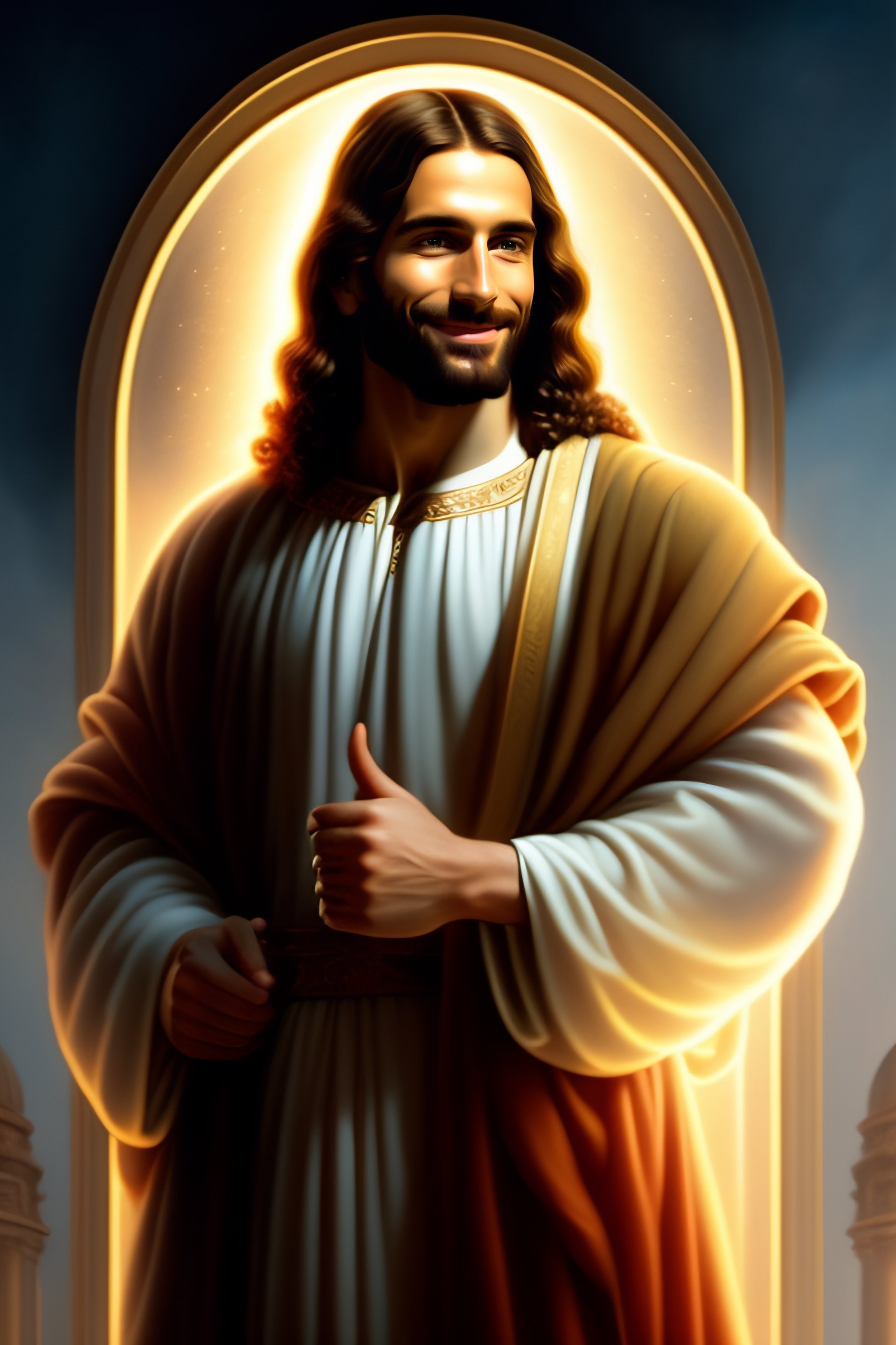 Jesus thumbs up