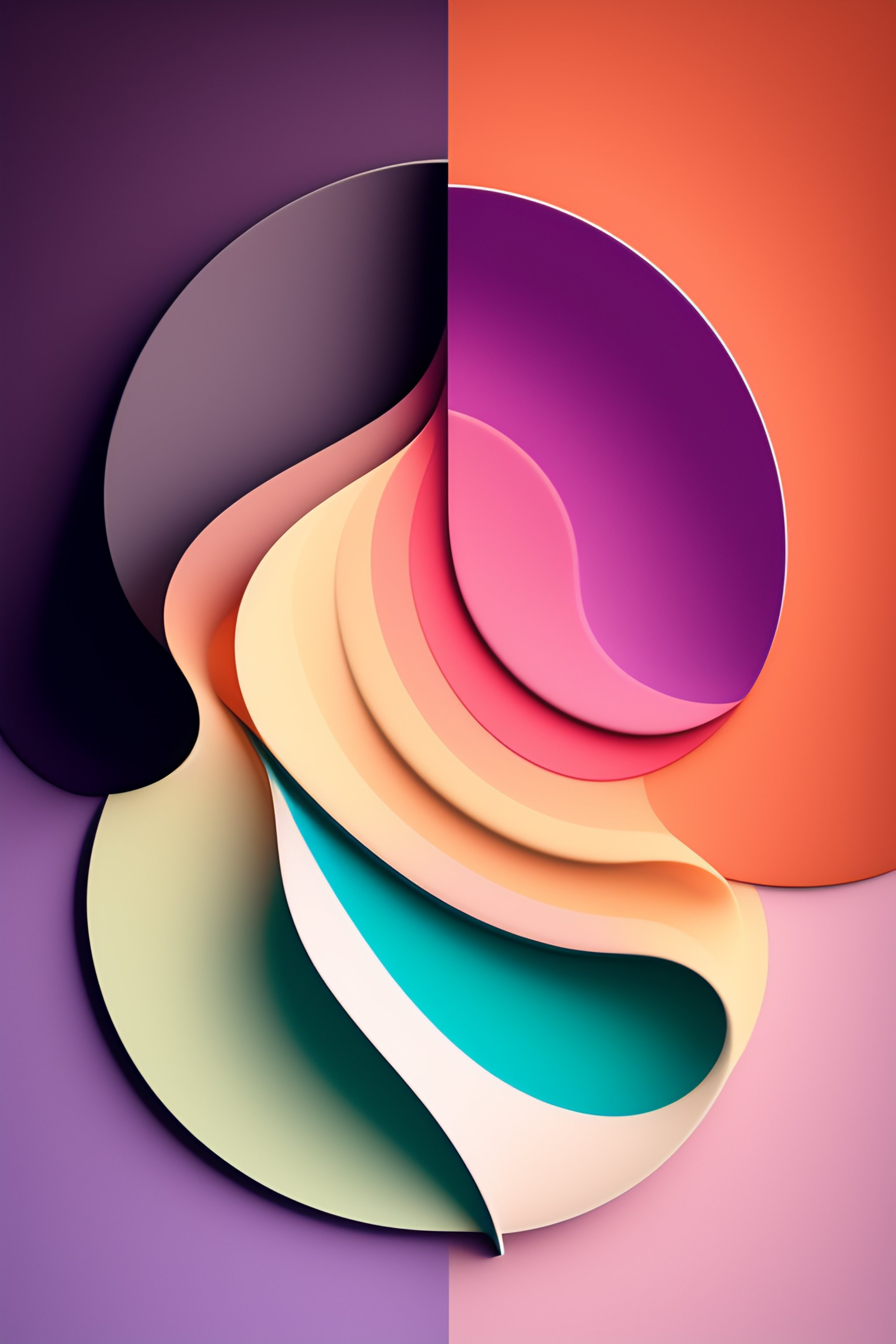 Lexica - Create a feminine, abstract 3D design using a soft color ...