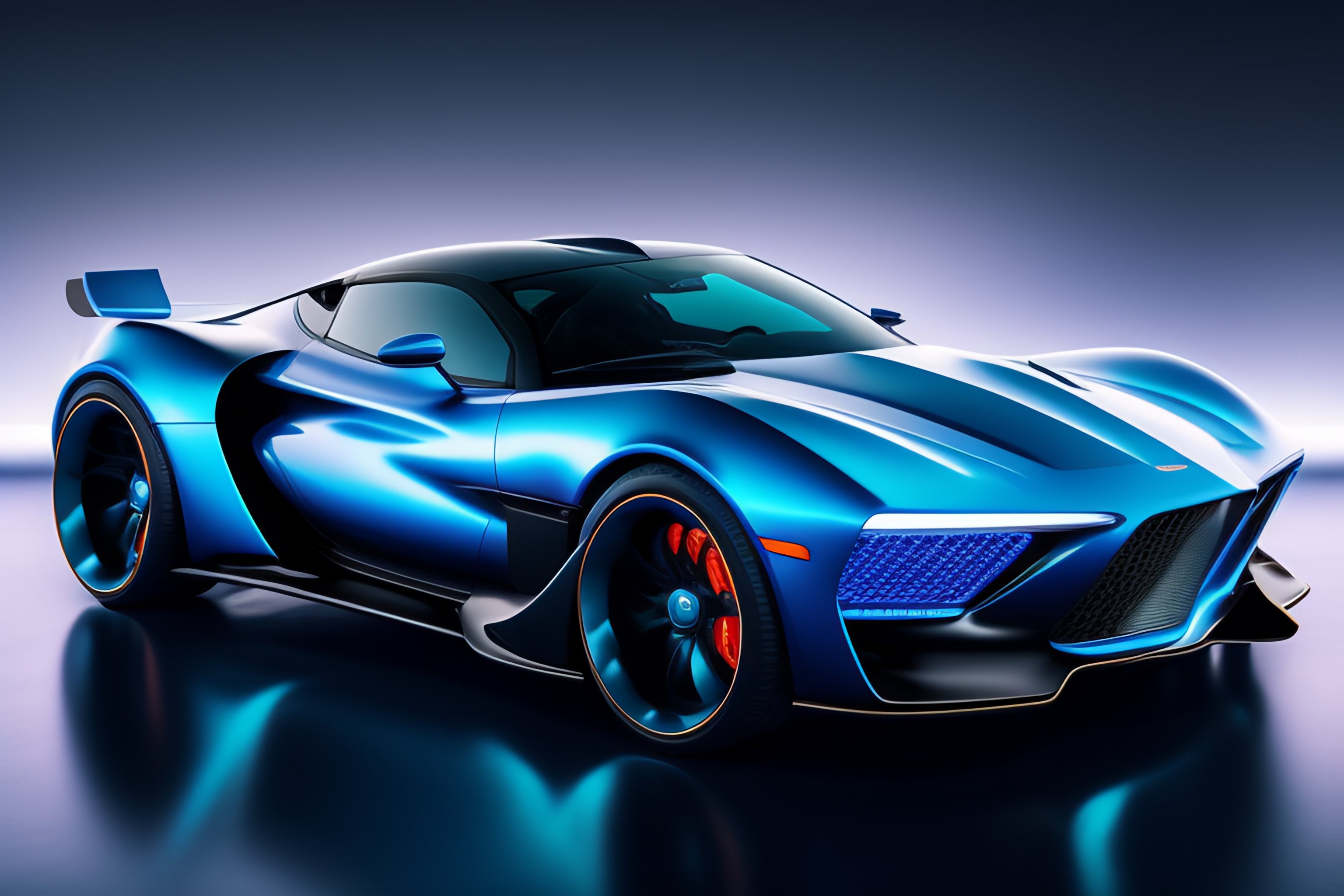 Lexica Neo futuristic blue car, neo futuristic