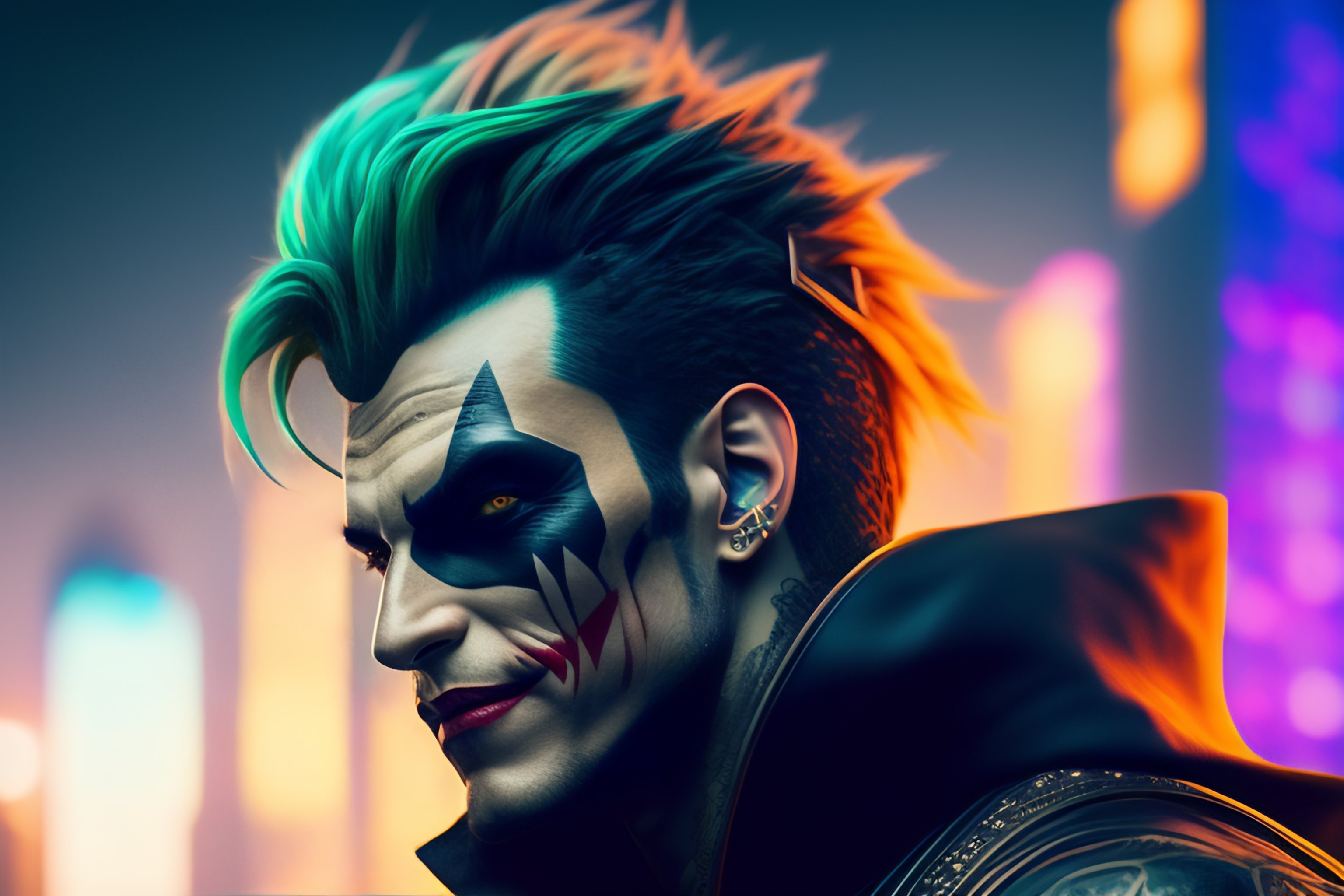 Joker Cyberpunk HD Wallpaper - Eyecandy for your XFCE-Desktop 