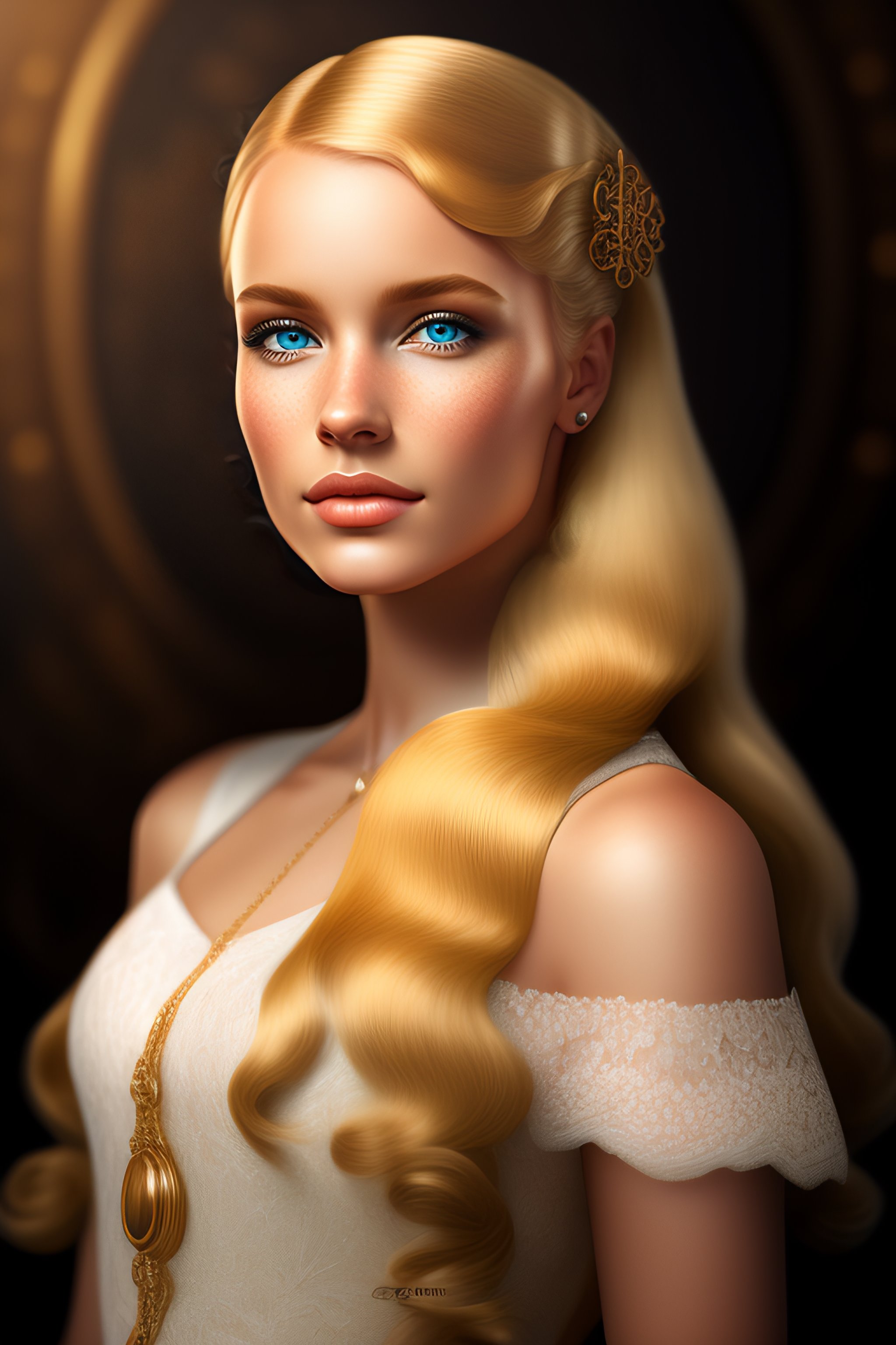 Lexica Portrait Of A Blonde Young Girl In Hyper Realistic 3d And