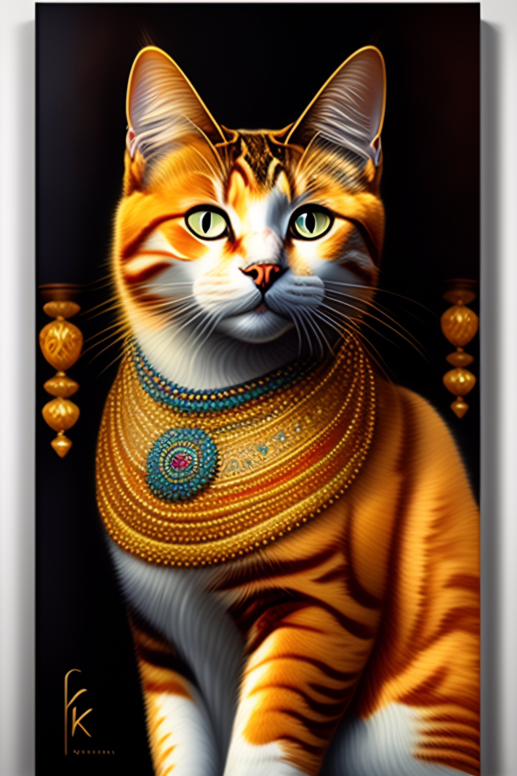 Lexica - Beautiful cat in the style of Gustav Klimt