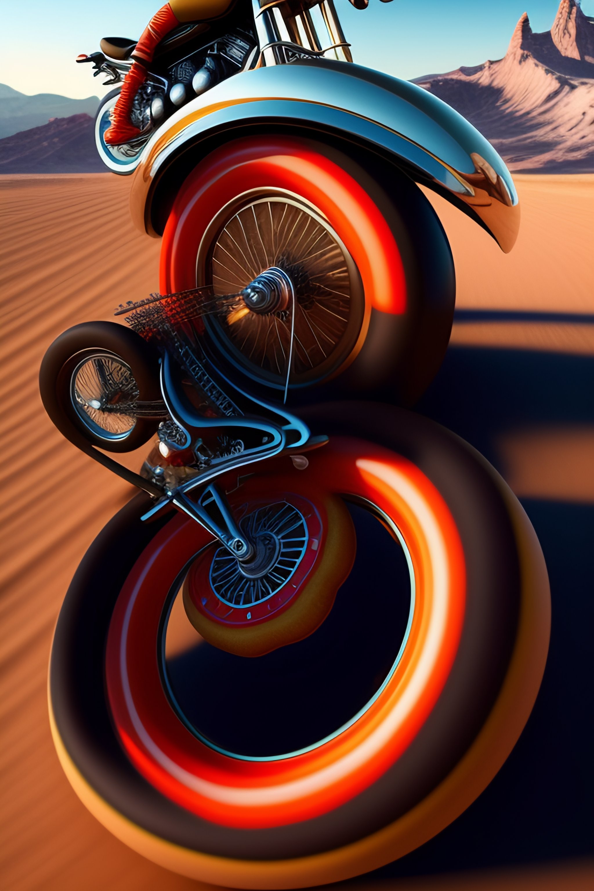 Lexica Donut wheels bike doing stuns