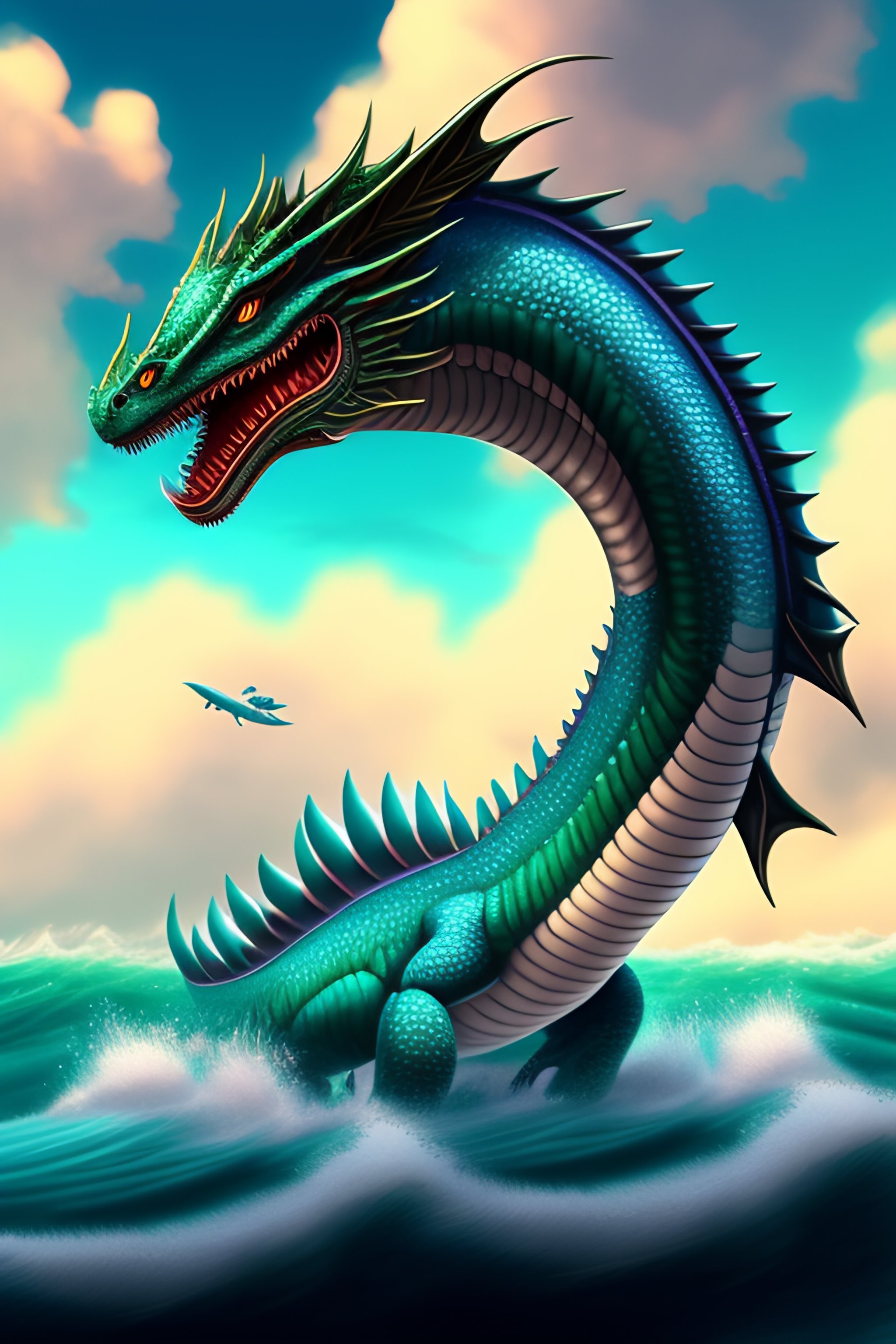 Lexica - A Ferocious Creature That Looks Like A Giant Sea Serpent 