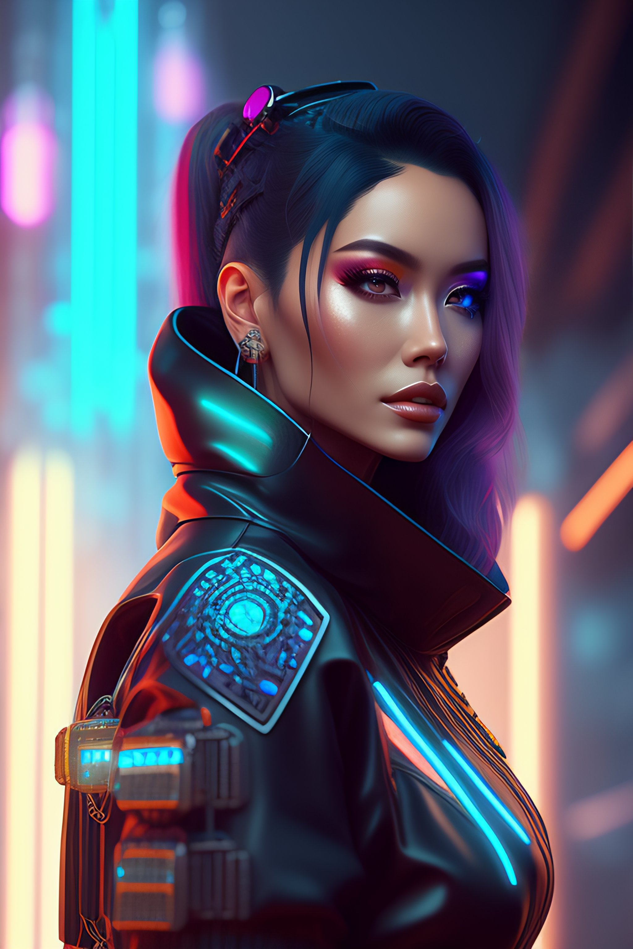 Lexica - Portrait of agatha vega as a cyberpunk cyborg. sci - fi ...