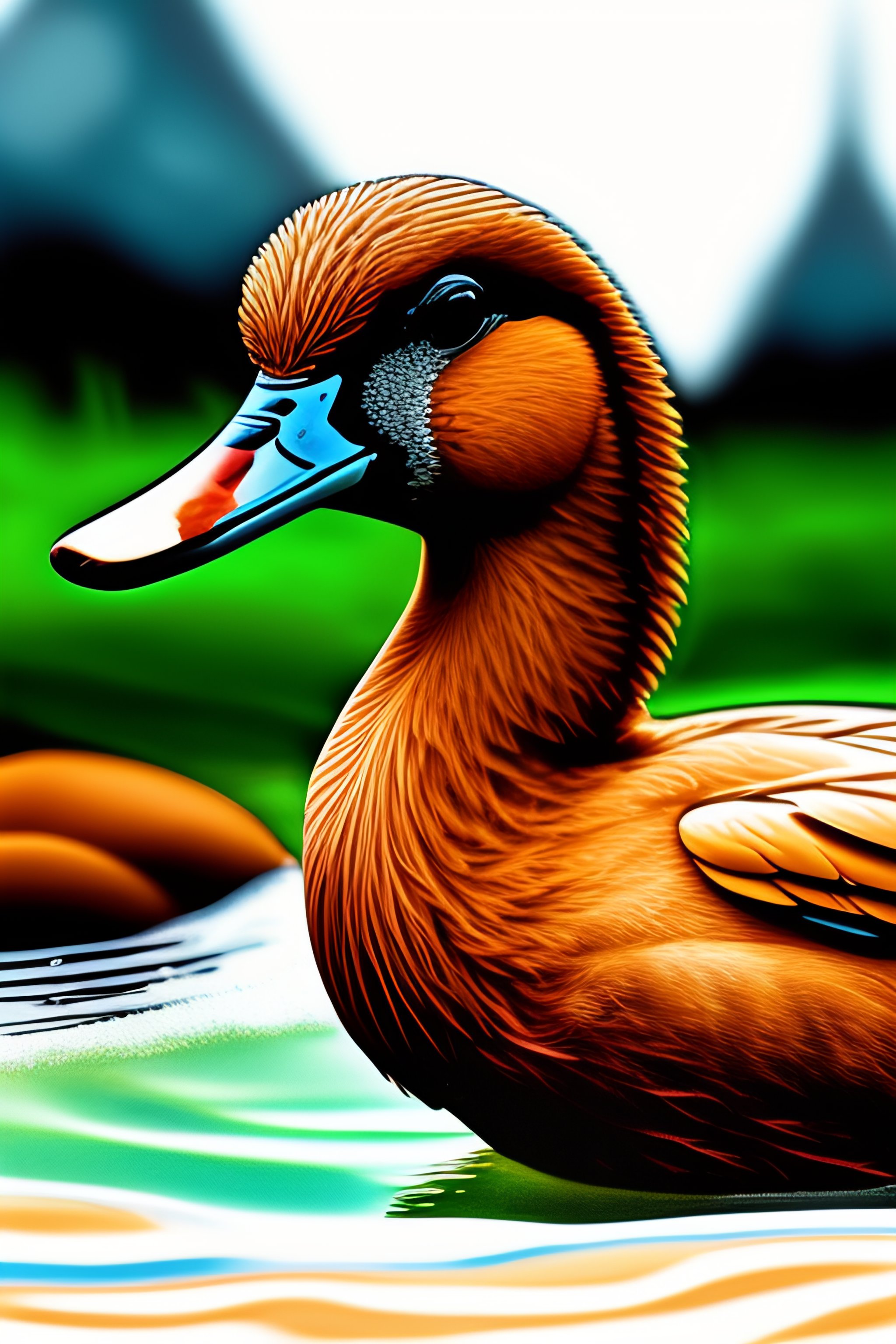 Lexica - Multipage Cartoon drawing comic of a brown widgeon