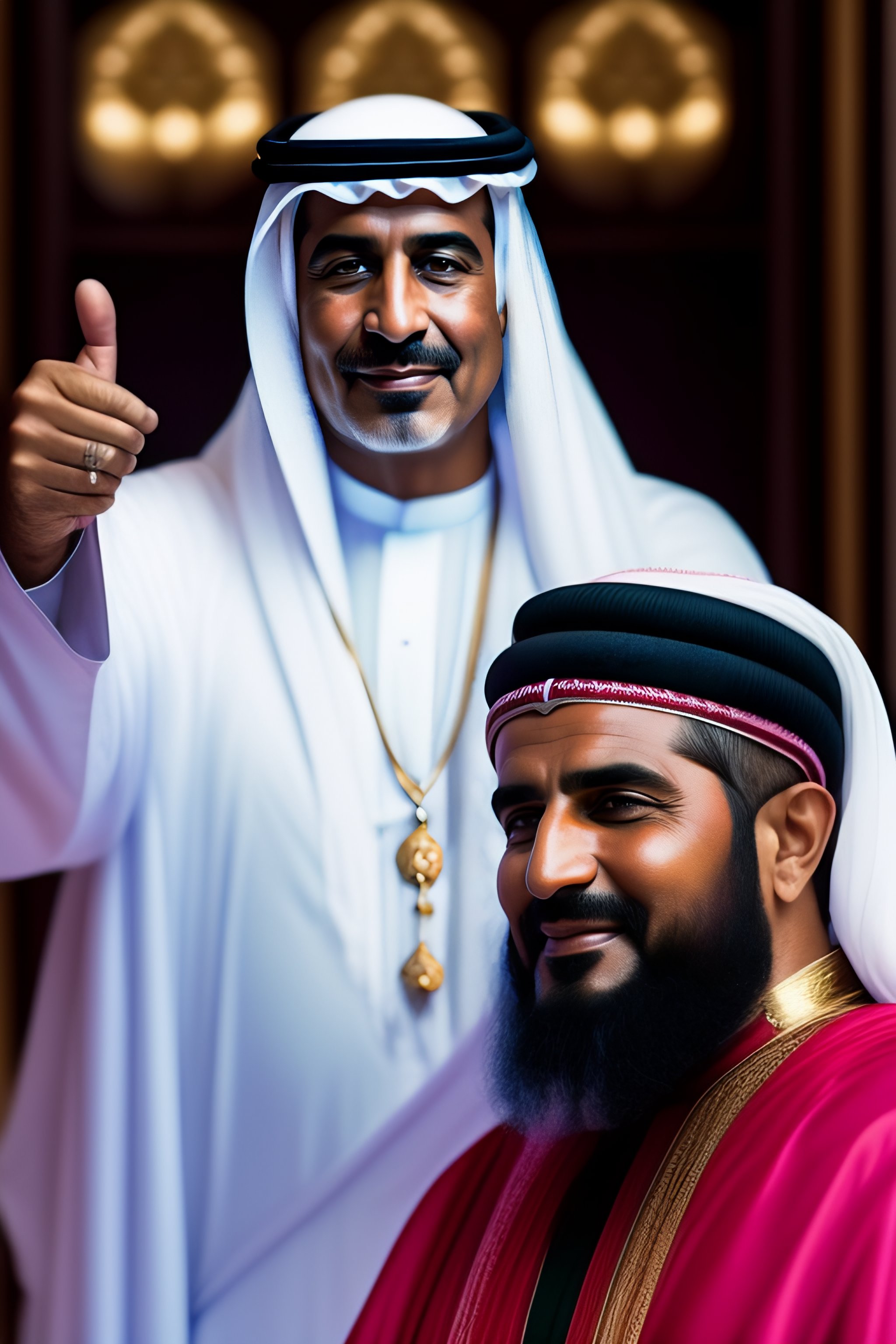 Lexica - Arab sheikh shows thumb up