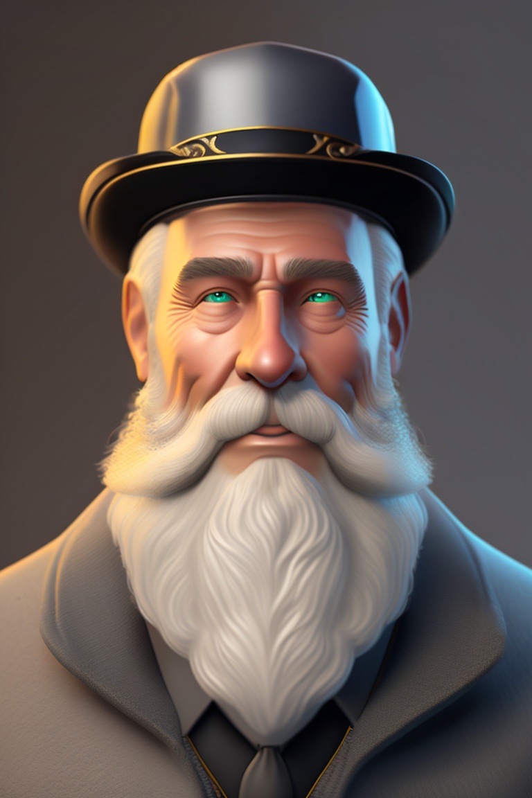 Lexica - Oldish man with grey beard ans slider cap, 8k, high detail