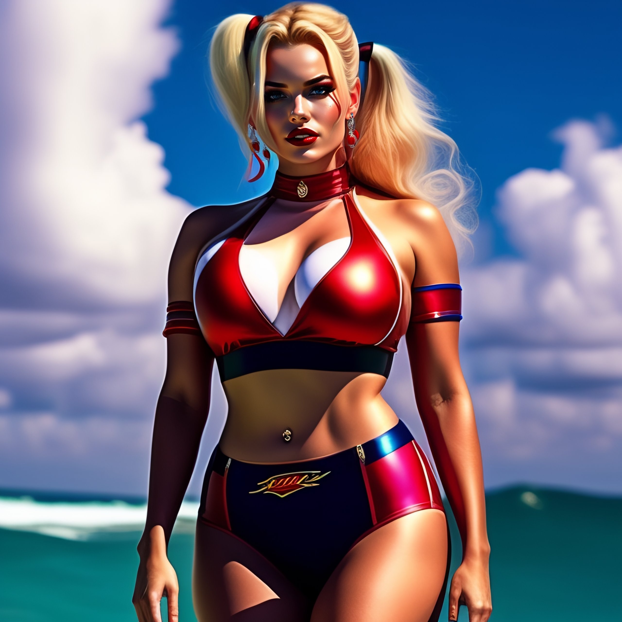 Lexica Sexy Harley Quinn in a bathing suit