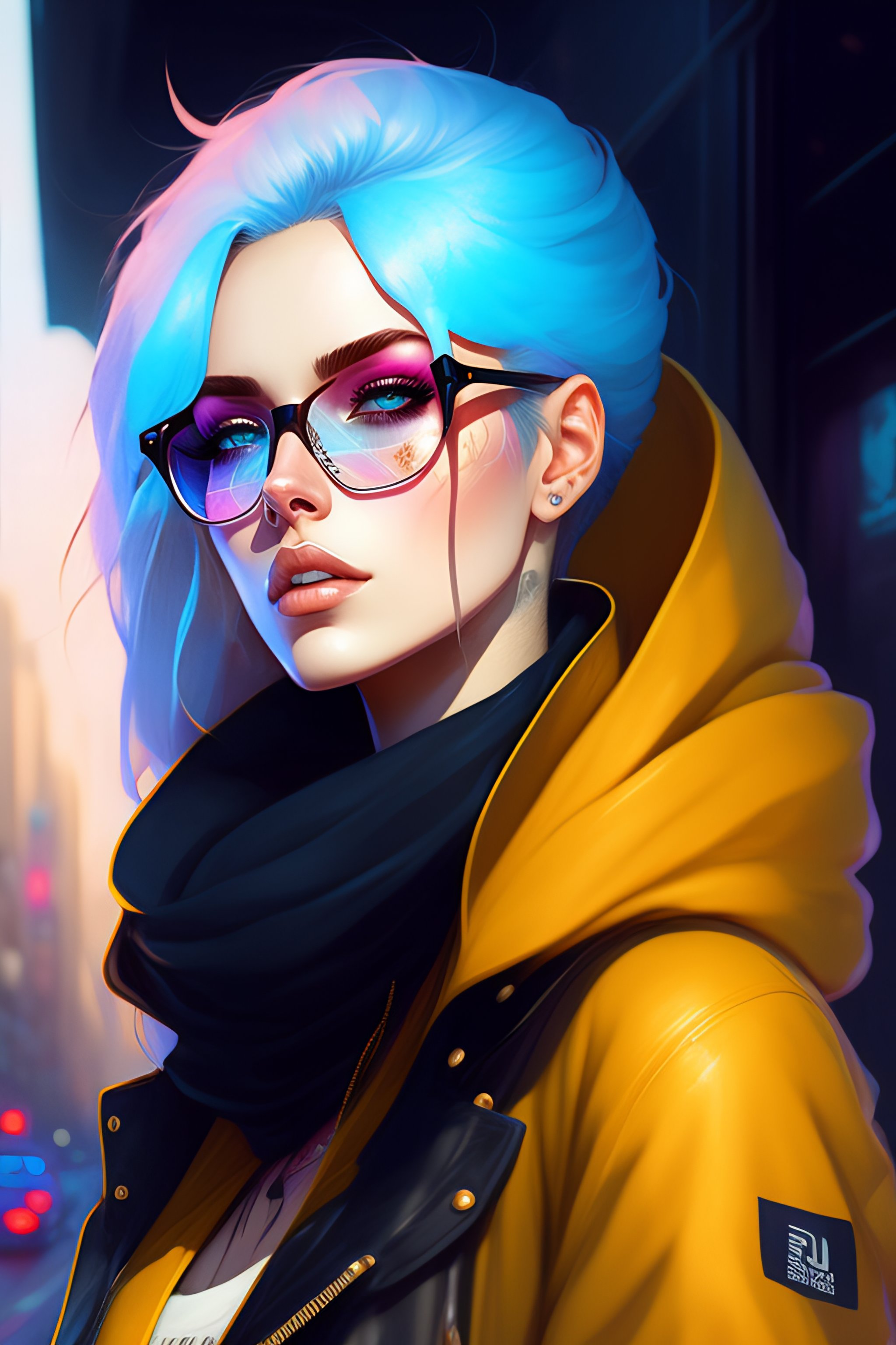 Lexica - Full highly detailed portrait of a sewer emo punk woman ...