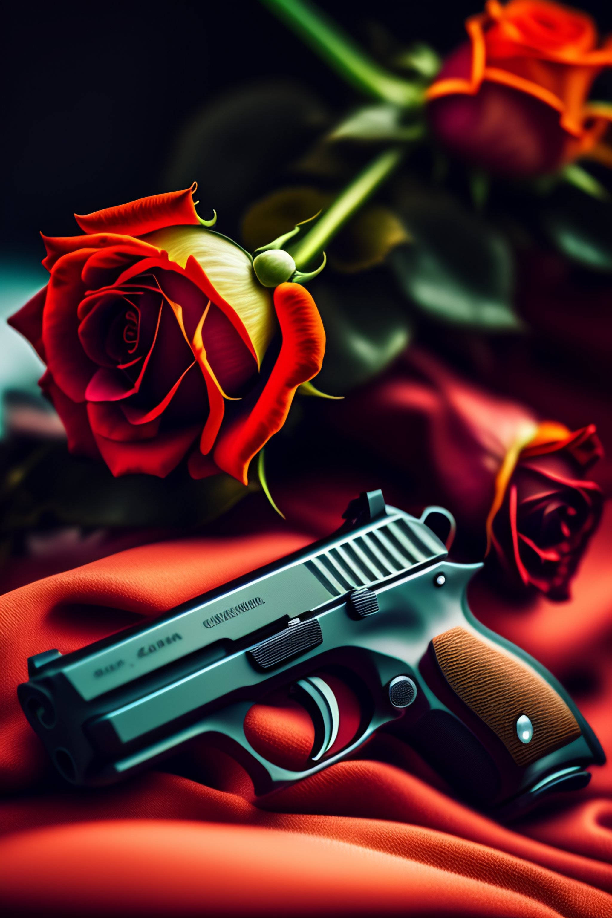 Lexica Guns and rose's,real photography, 4k,