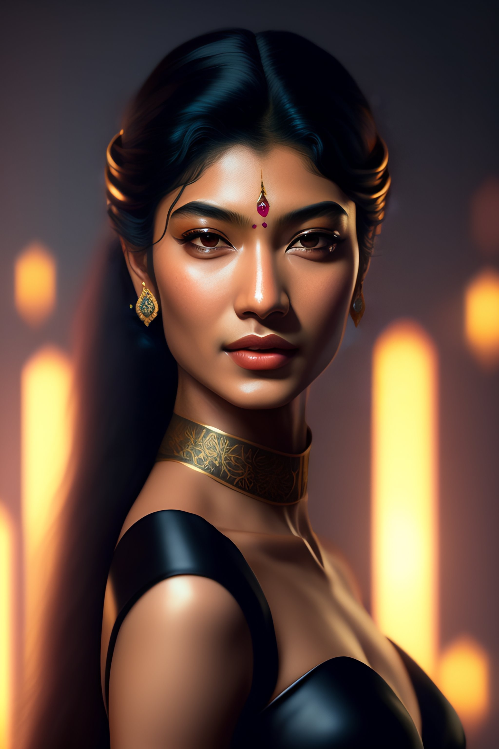 Lexica - Indian actress sai pallavi, neo noir, cyberpunk, 3d model, d ...