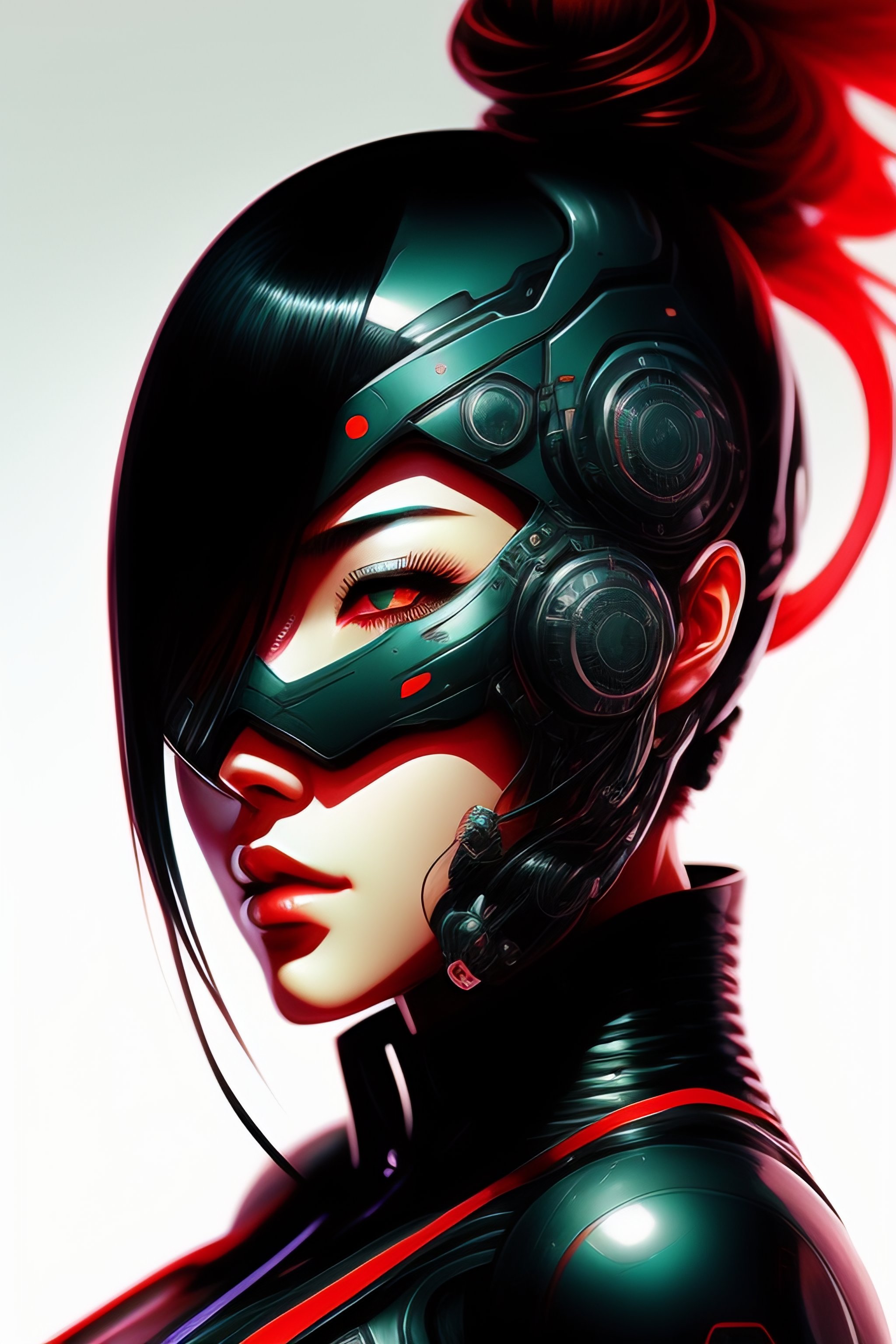 Lexica - Cyborg woman painted in miyazaki color style drawn by