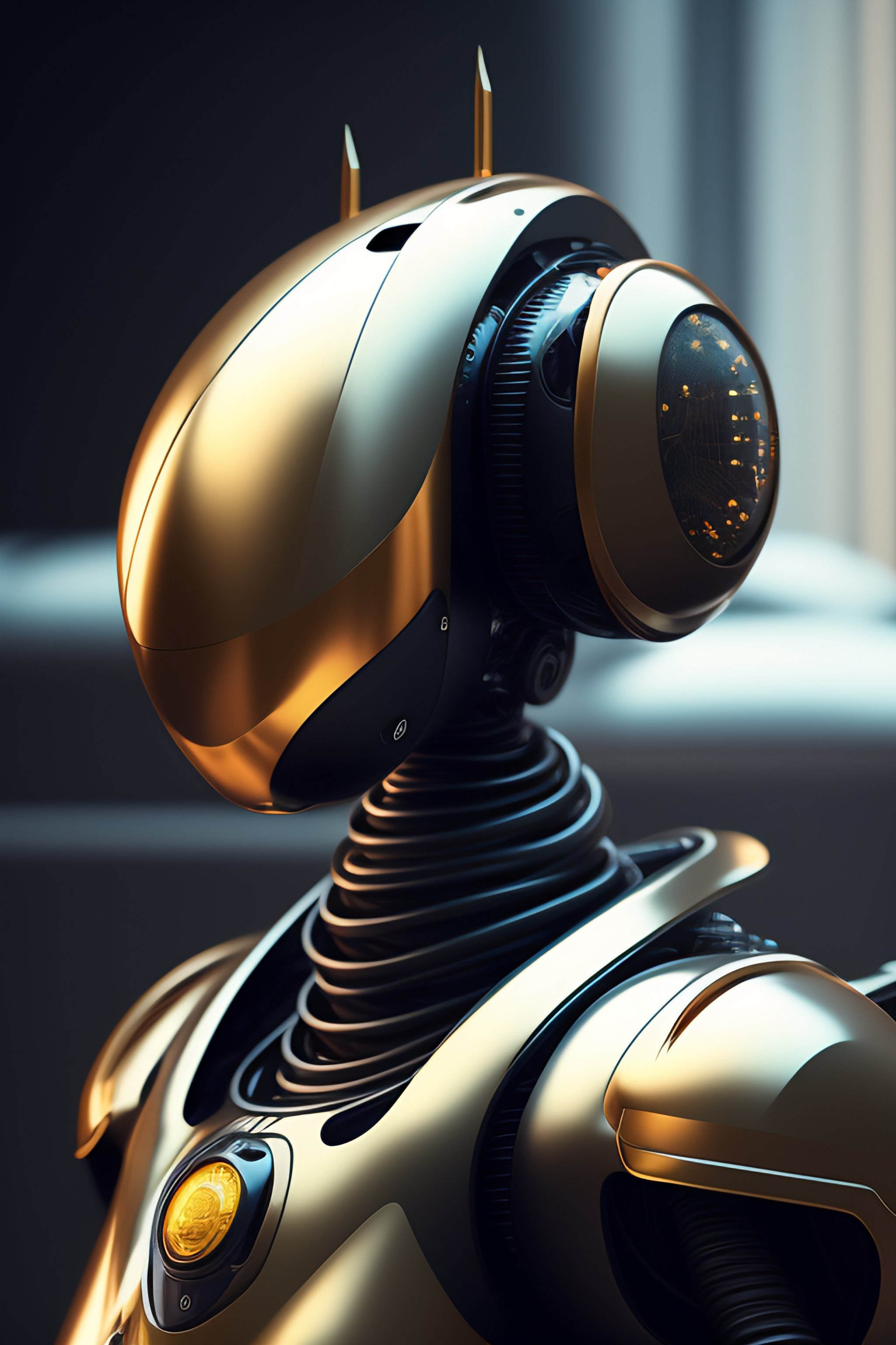 Lexica - Profile picture of a robot designed by john ive
