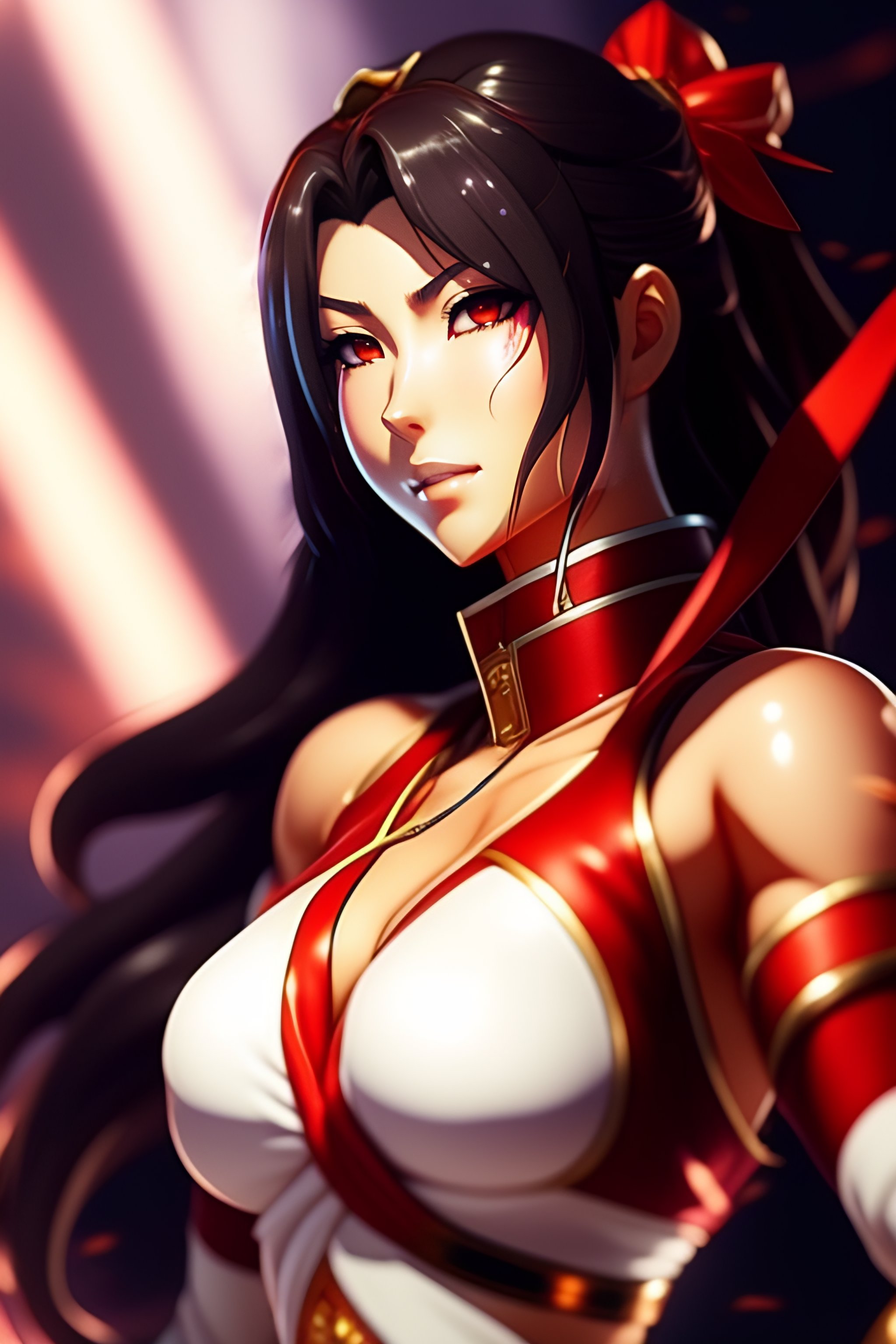 Lexica - Mai Shiranui from the king of fighters full body by greg rutkowski  makoto shinkai kyoto animation key art mid shot