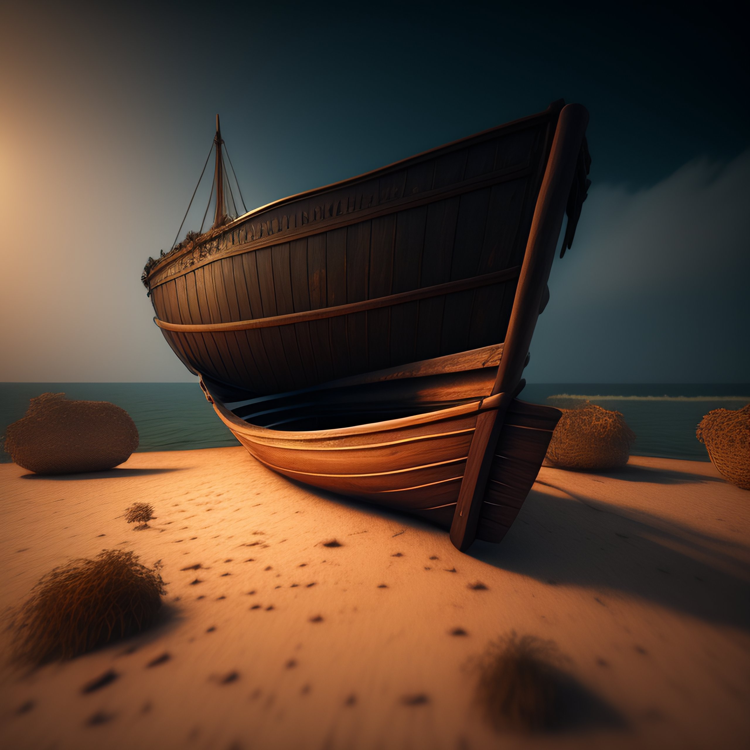 lexica-broken-wooden-boat-flying-in-the-air-over-a-dirty-dilapidated