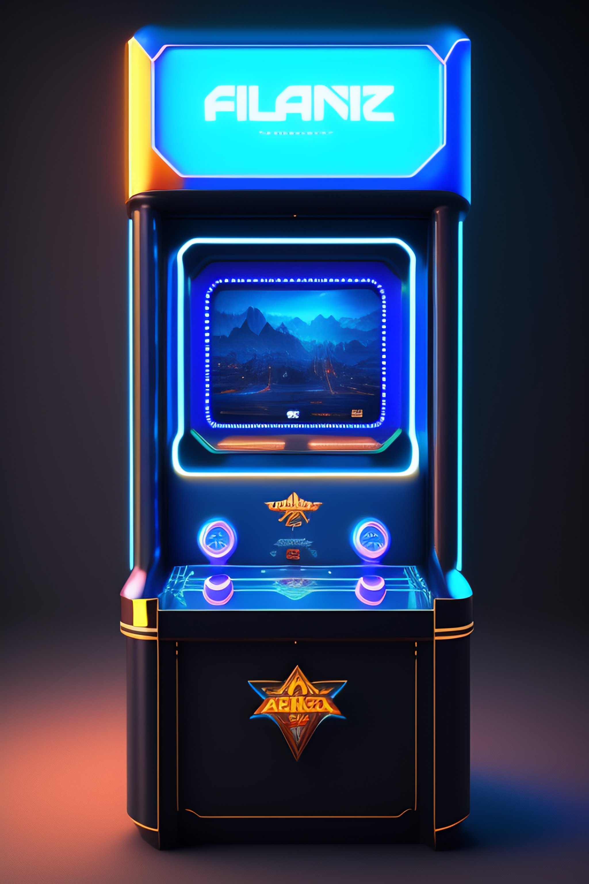 Lexica - Black Futuristic arcade cabinet, with circuit boards on the ...