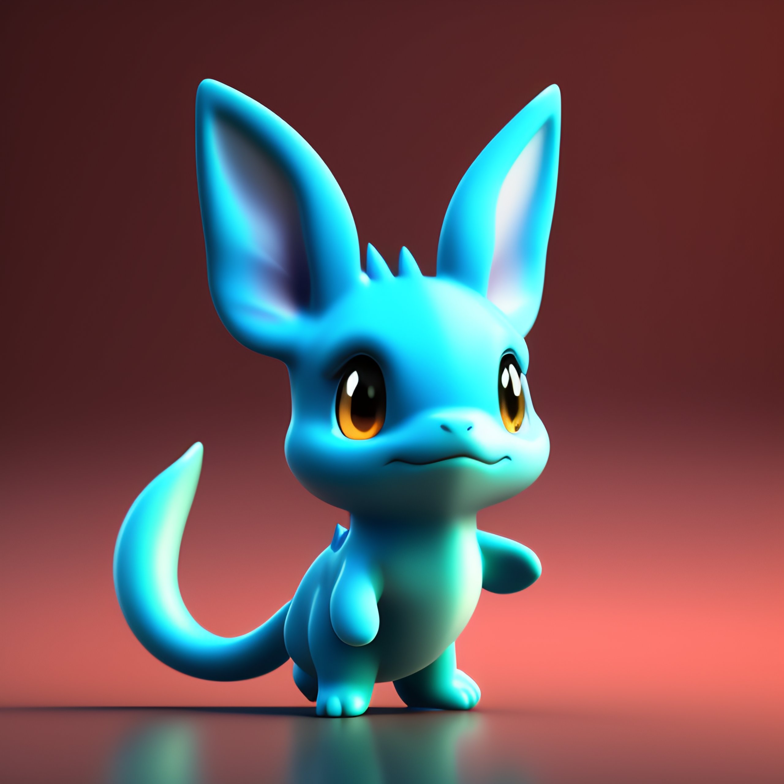 Lexica - Cute 3d render simple cartoon of toy art vaporeon pokemon