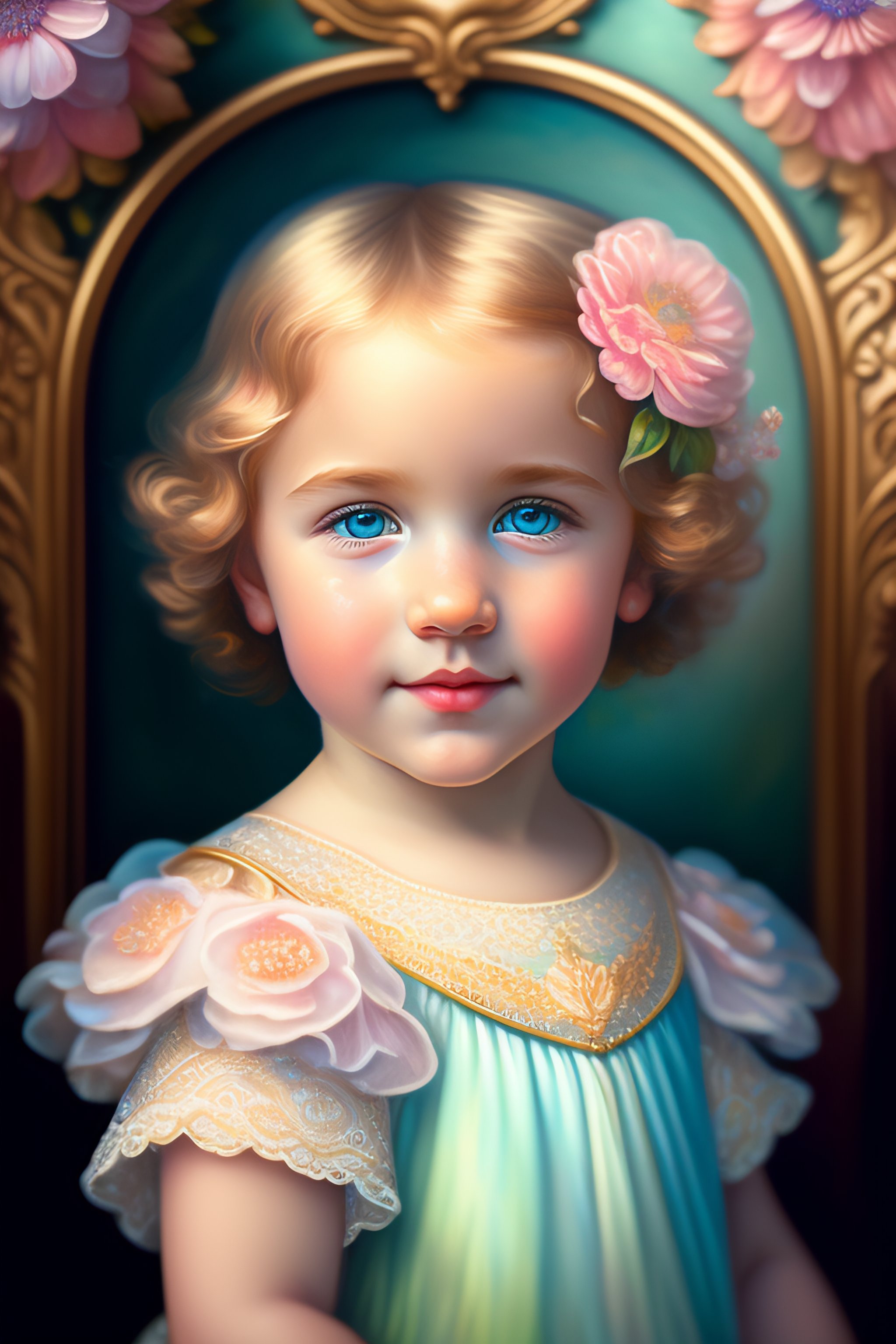 Lexica - Highly detailed full bust portrait, short haired blond curly ...