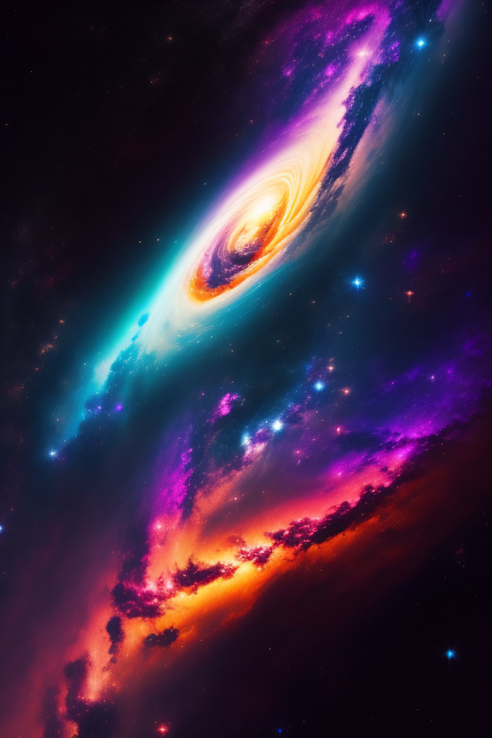 Lexica - Cosmic space scene lots of color sharp resolution, galaxies ...