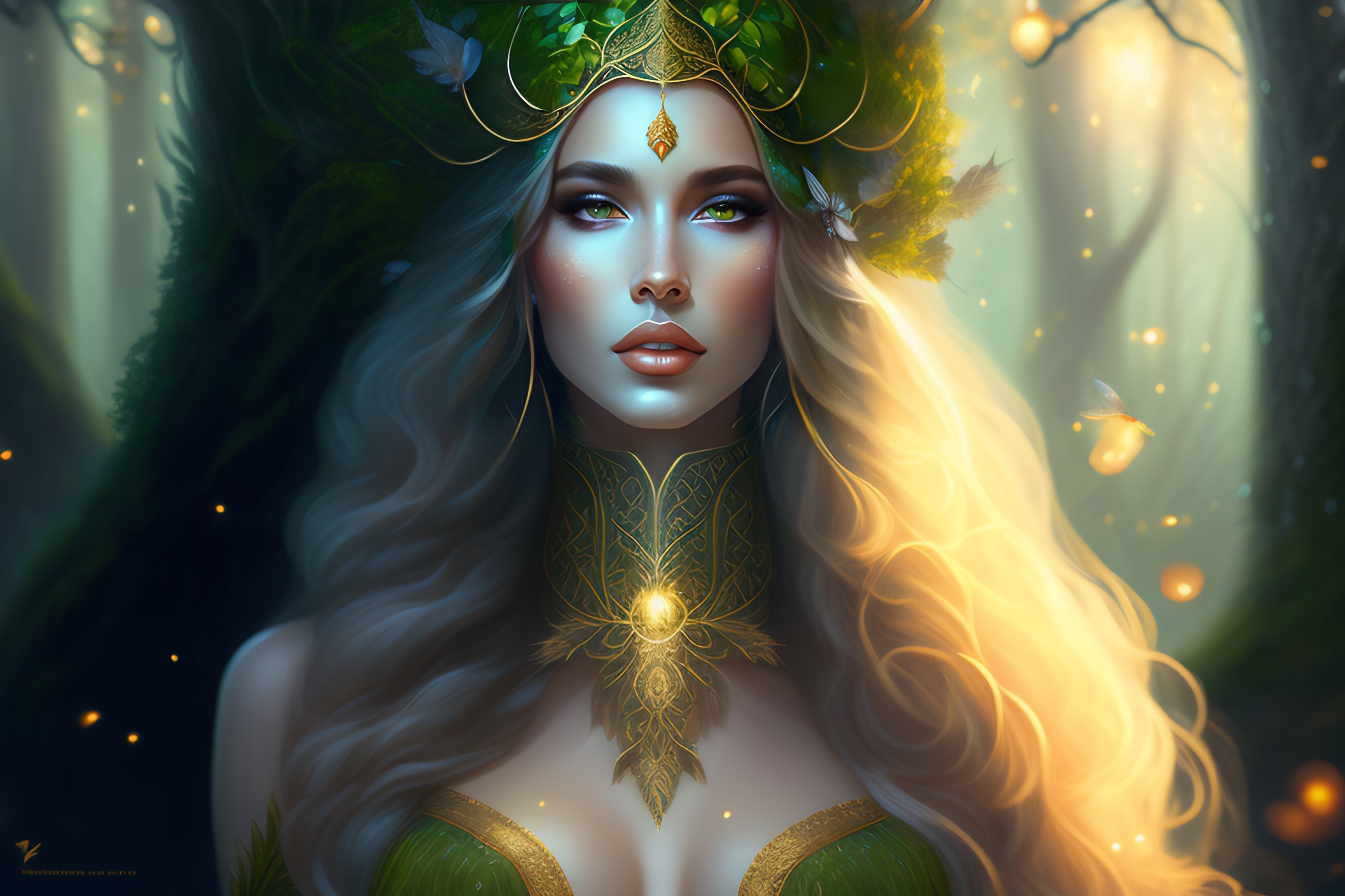 Lexica - Symmetry full body portrait of moss king of ent of fangorn ...