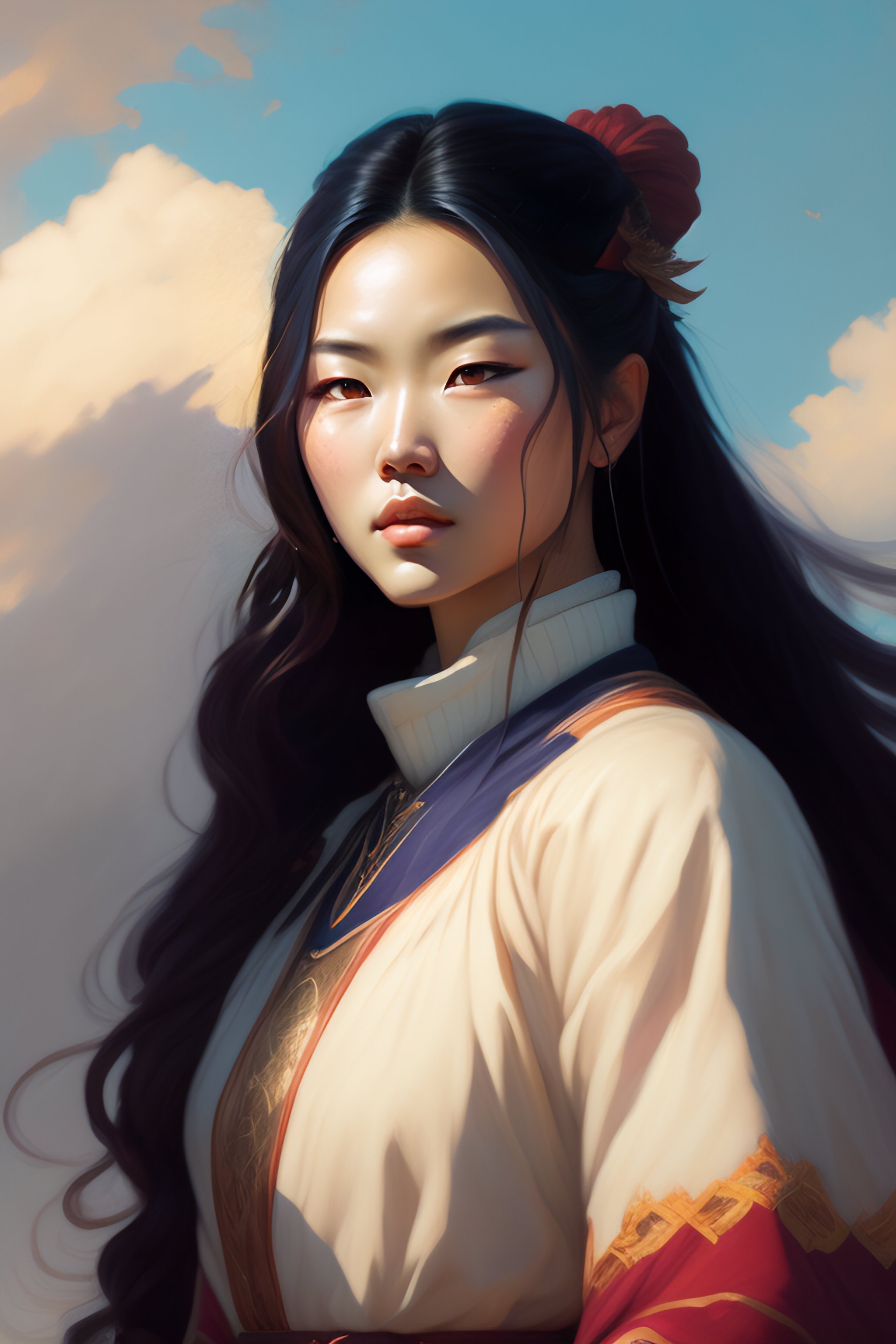 Lexica - Portrait of Nezuko from Demon Slayer Anime, countryside, calm ...