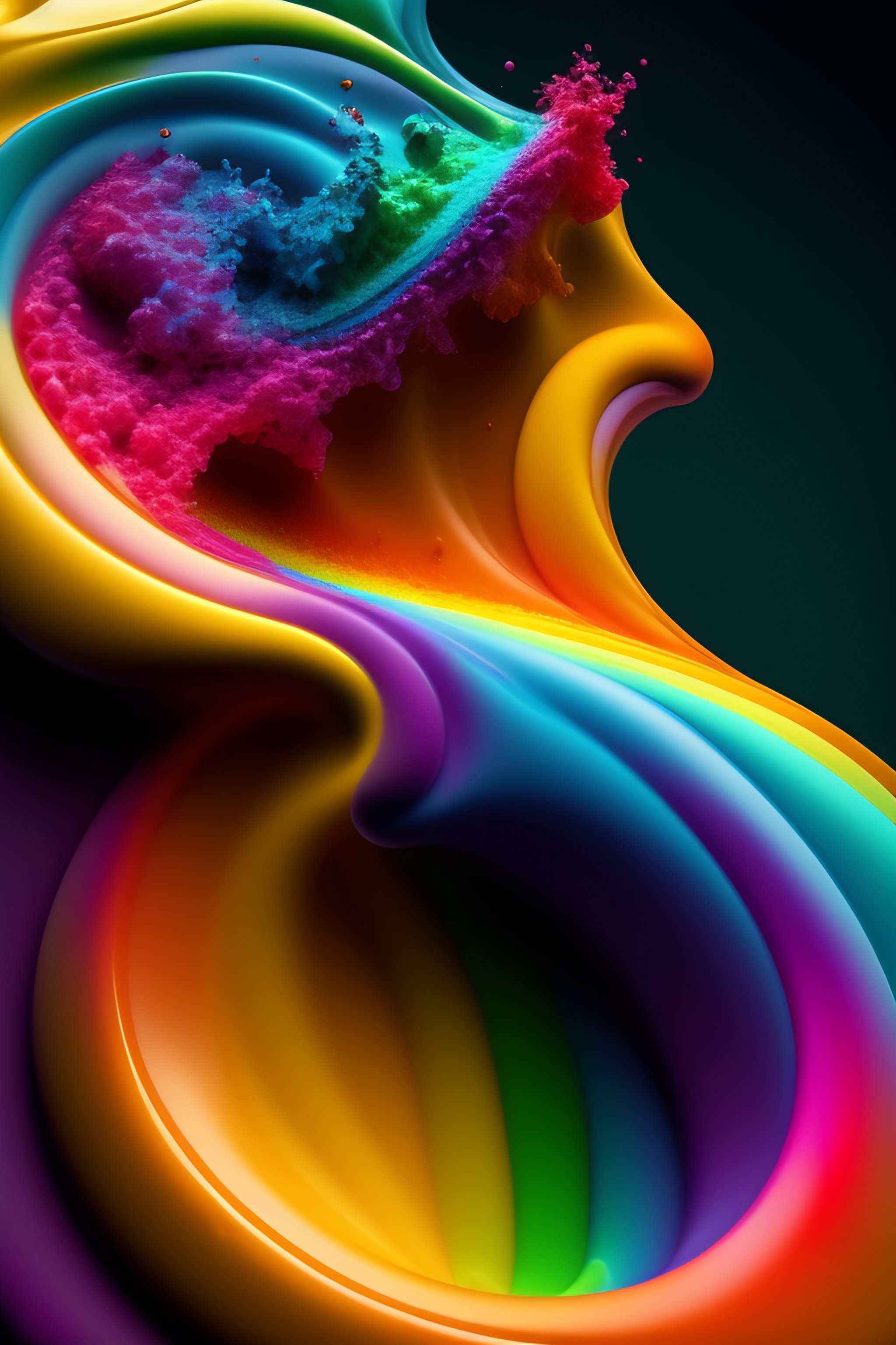 Lexica - A rainbow colored sculpture by Alberto Seveso