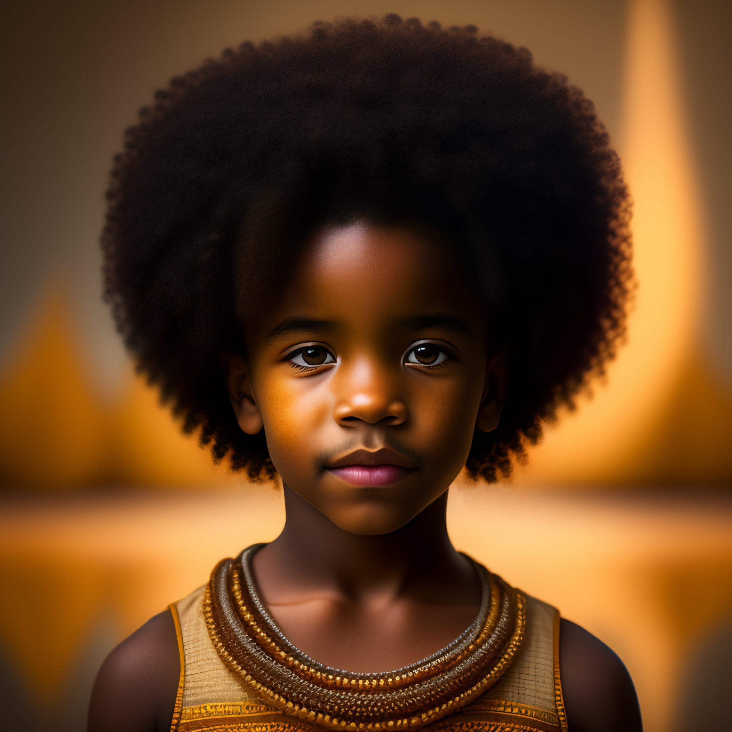 Lexica Intricate portrait of black kid with curly afro carved butter sculpture, maple