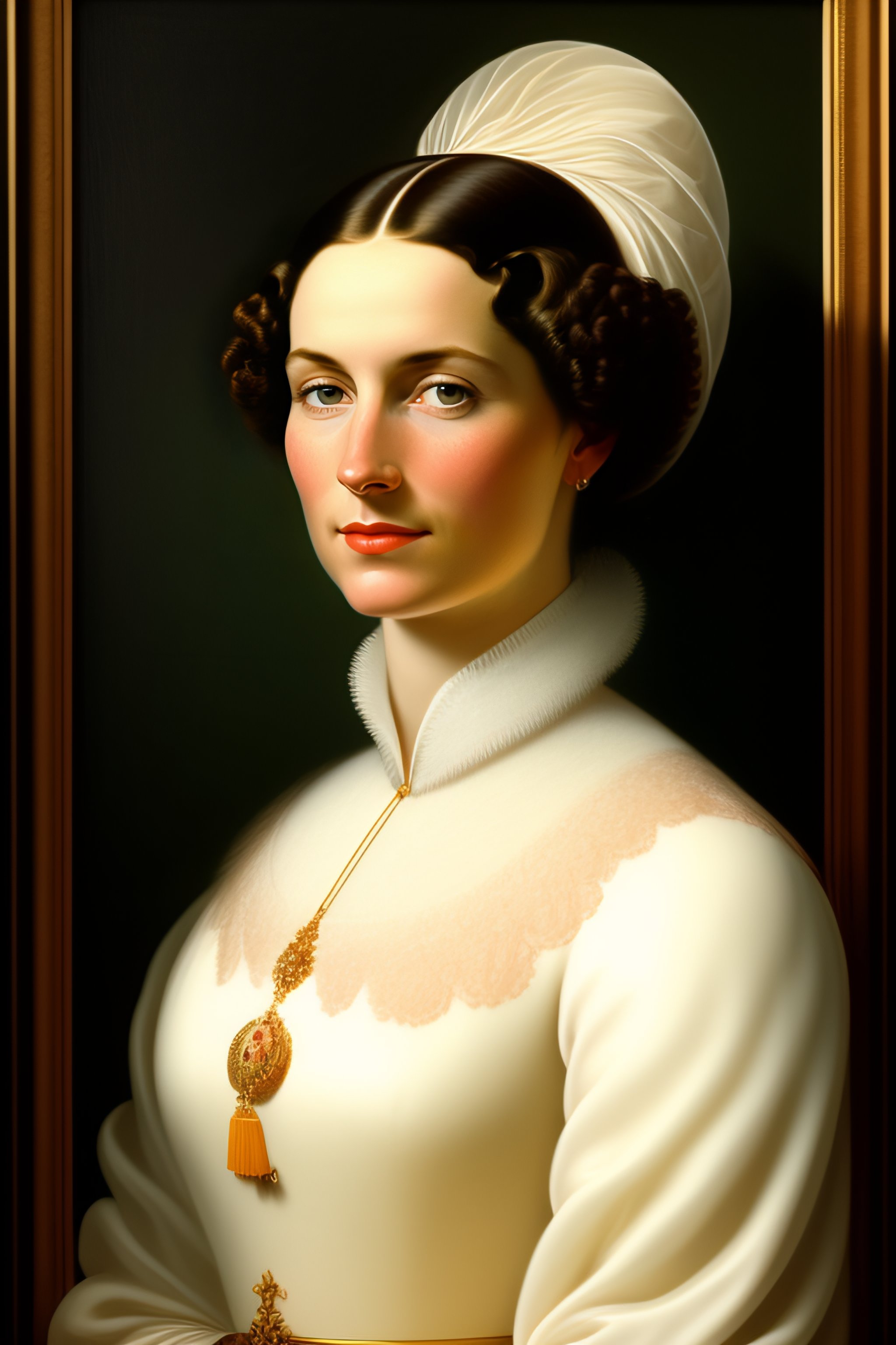 Lexica - Portrait of a woman with a grandiose white background